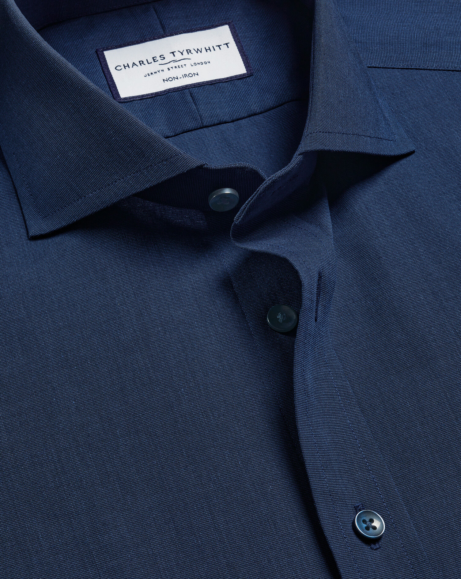 Non-Iron Stretch Poplin Shirt - Royal Blue