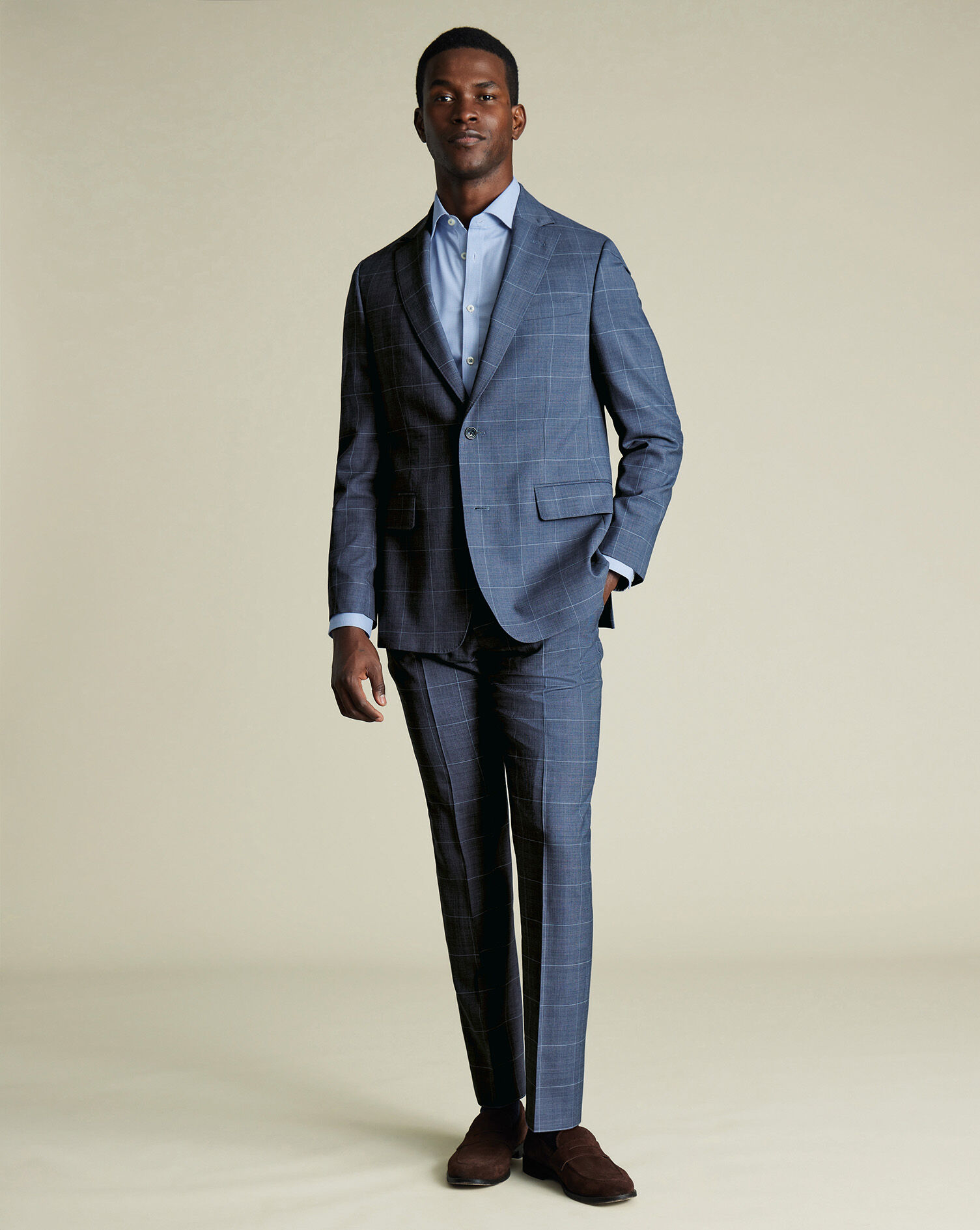 Ultimate Performance Check Suit - Steel Blue