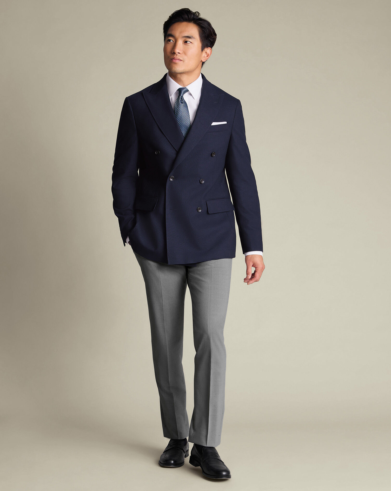 Double Breasted Proper Blazer - Navy