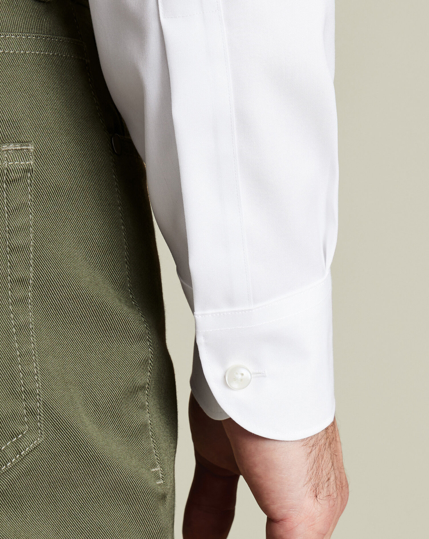 Button-Down Non-Iron Oxford Shirt - White