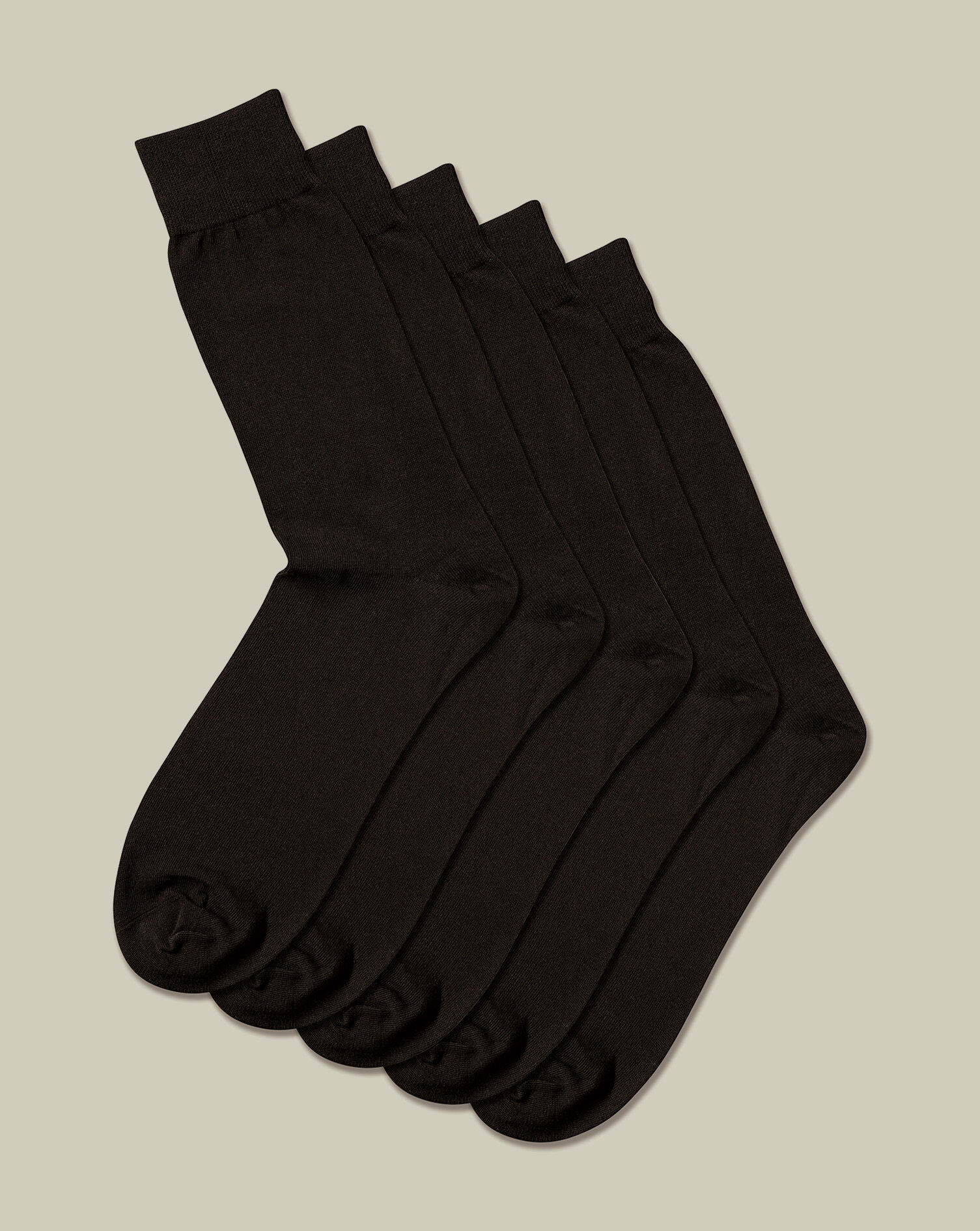 Cotton Rich 5 Pack Socks - Black