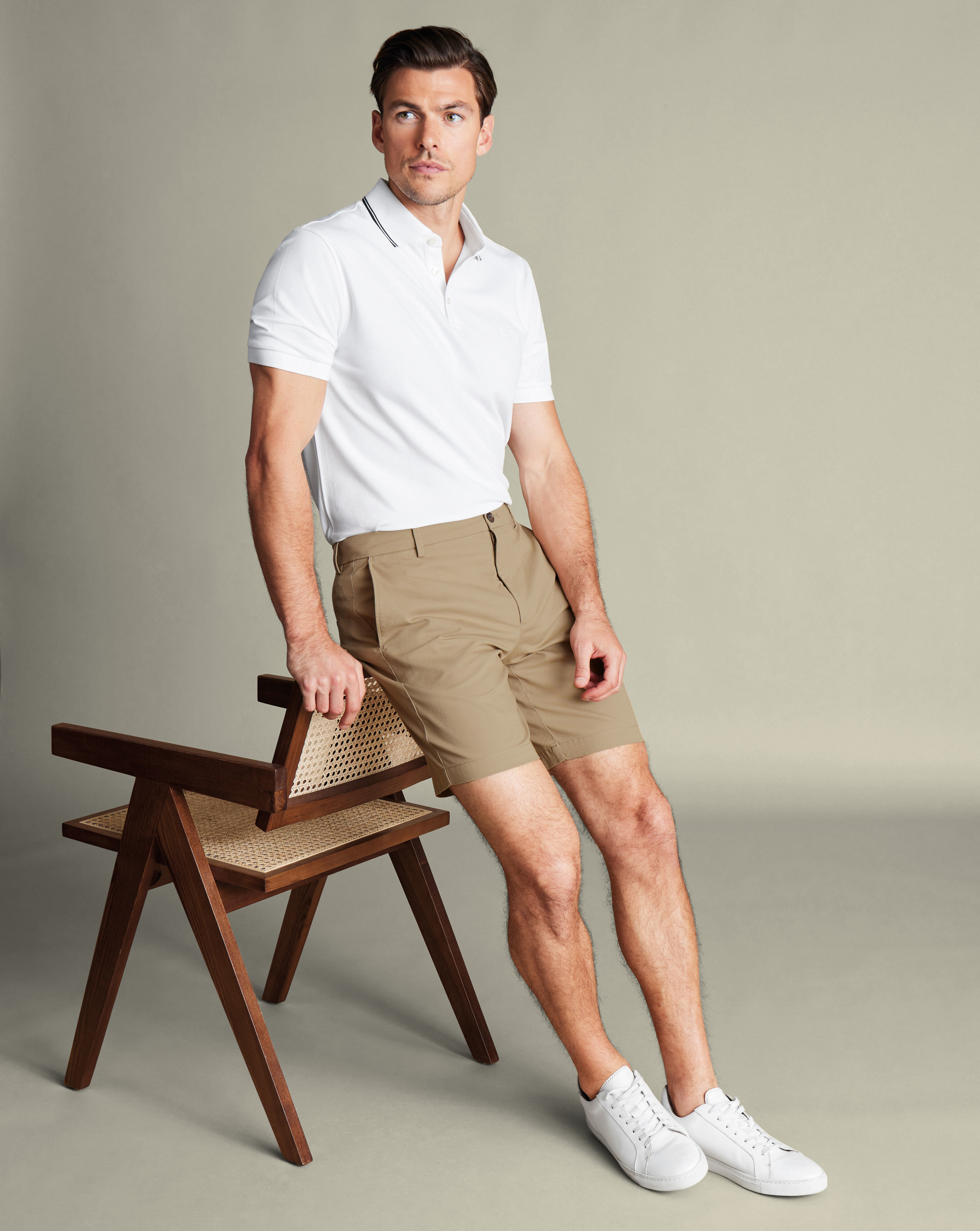 Cotton Shorts - Taupe