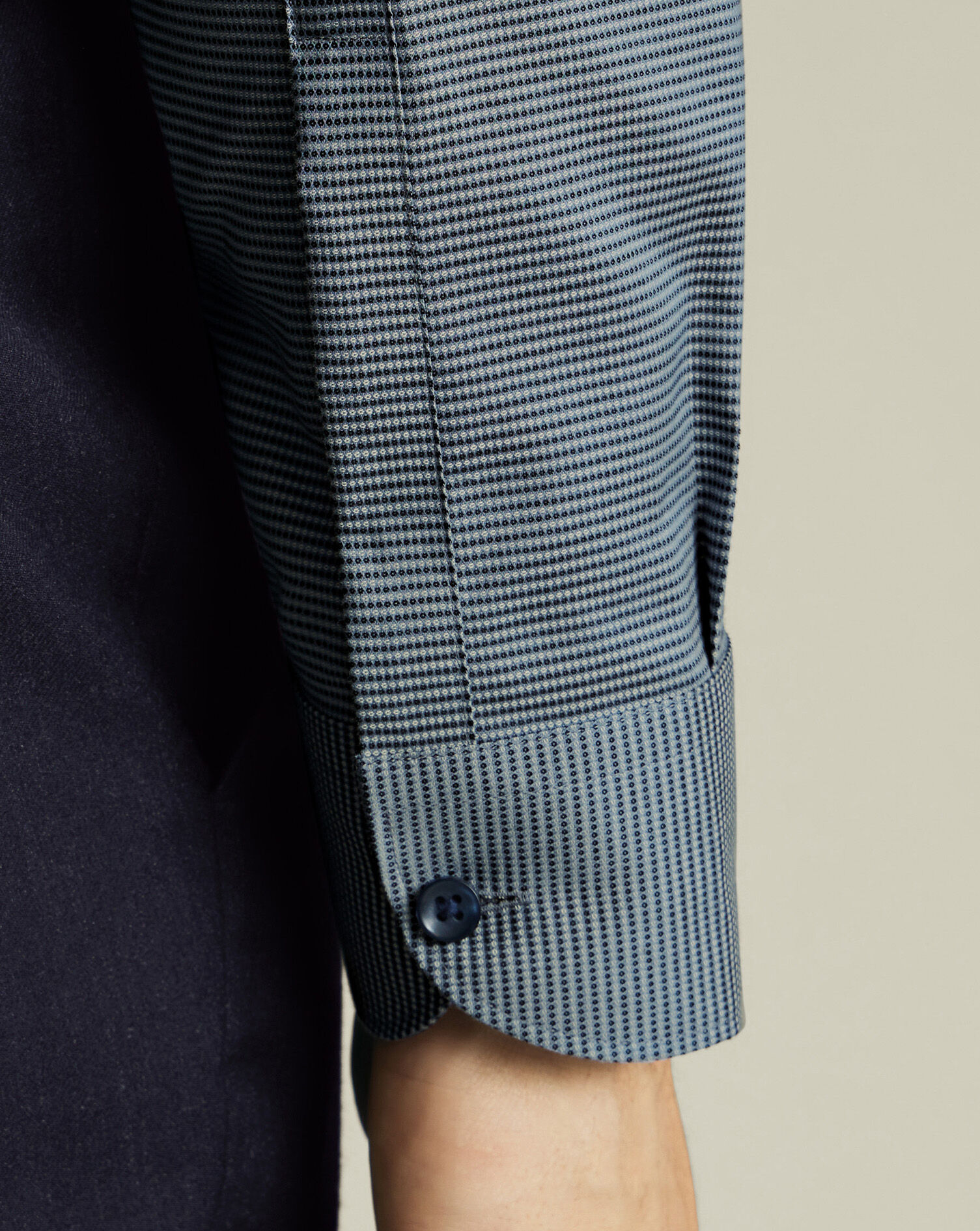 Non-Iron Stretch Texture Shirt - Charcoal Gray