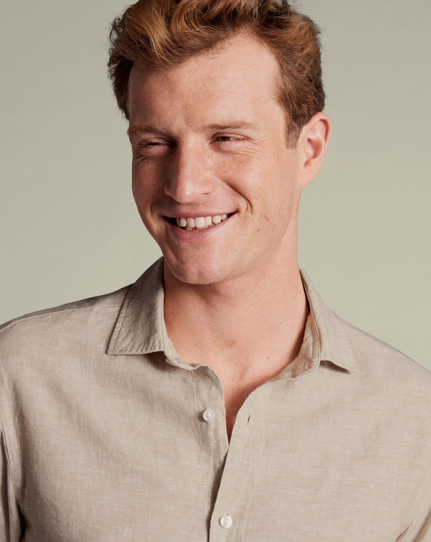 Pure Linen Shirt - Oatmeal