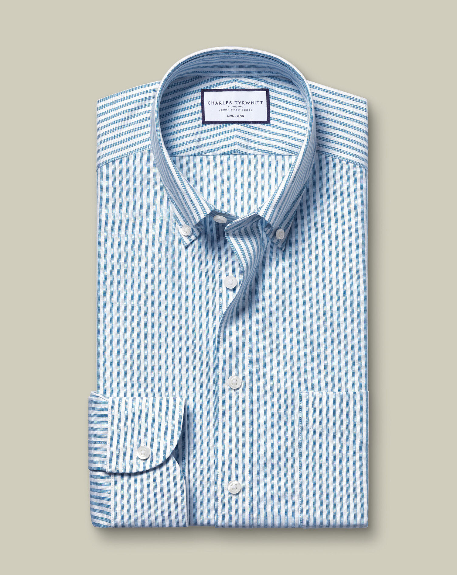 Non-Iron Stretch Oxford Shirt - Royal Blue