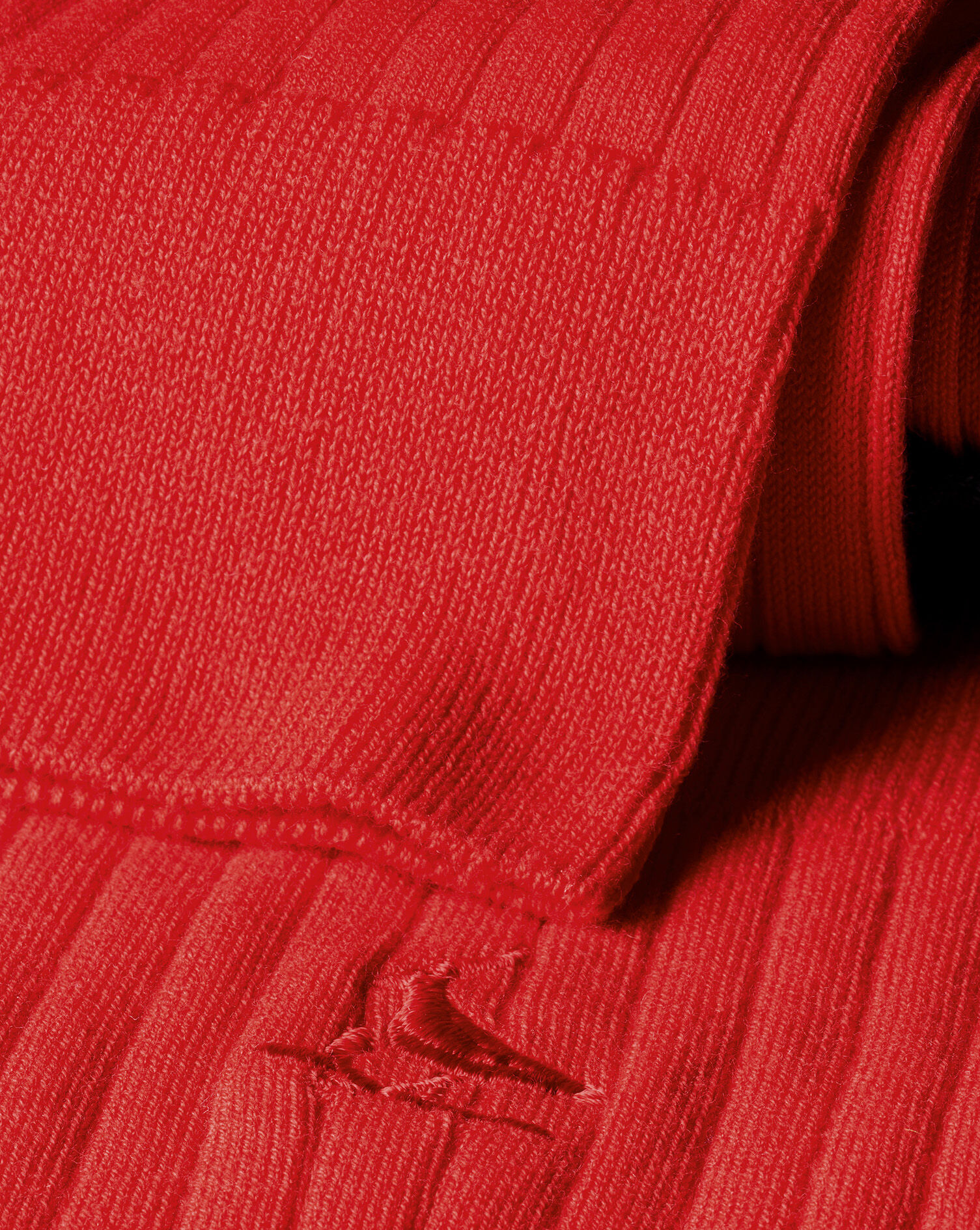 Cotton Rib Dress Socks - Red 