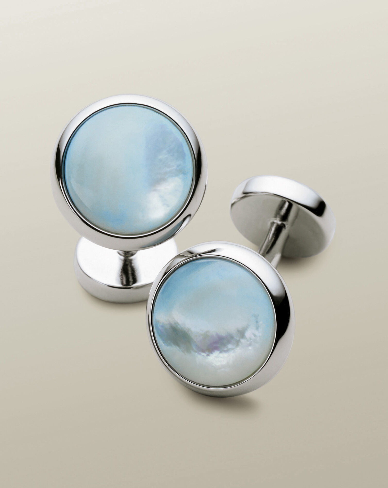 Mother of Pearl Cufflinks - Blue