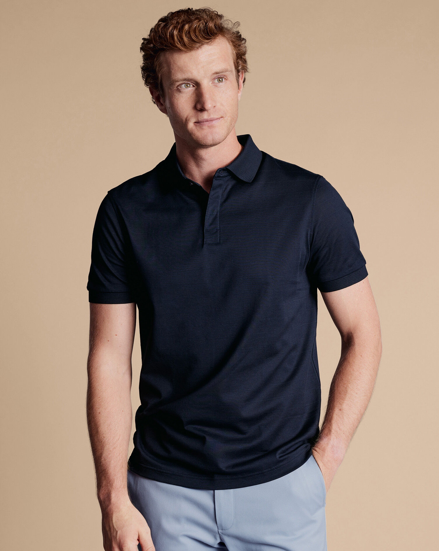 Tyrwhitt Cool Polo - Dark Navy