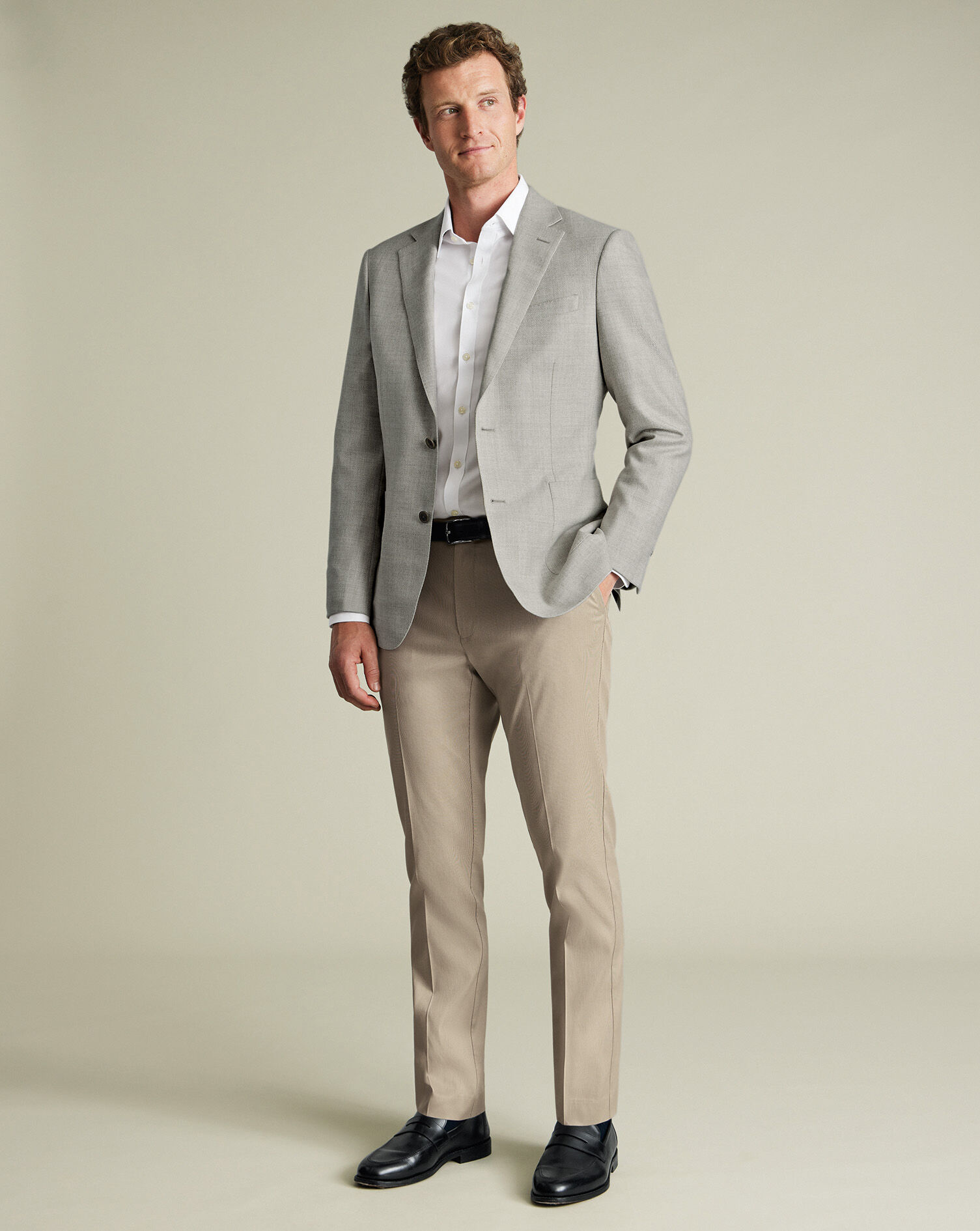 Smart Texture Pants - Limestone