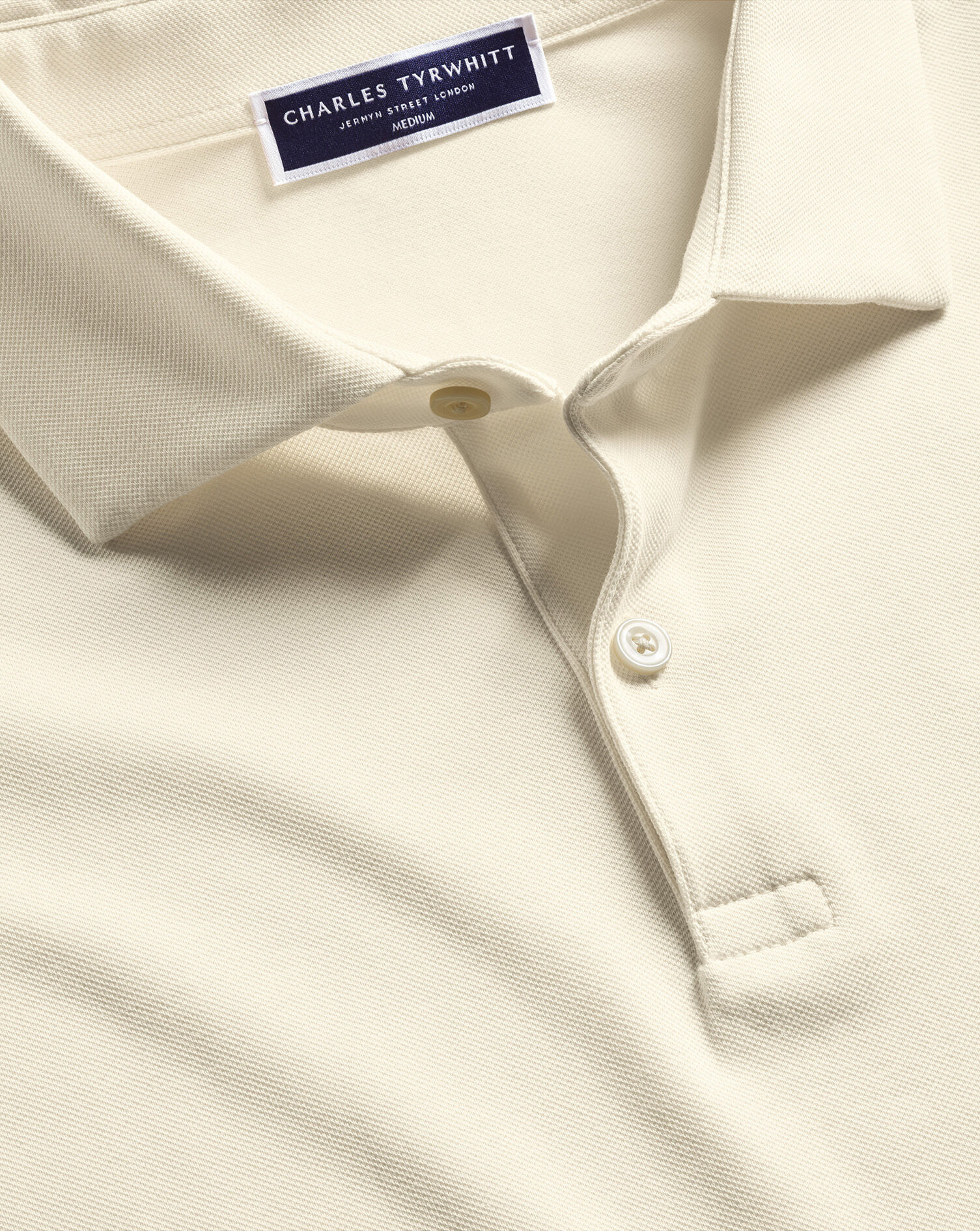 Smart Pique Polo - Cream