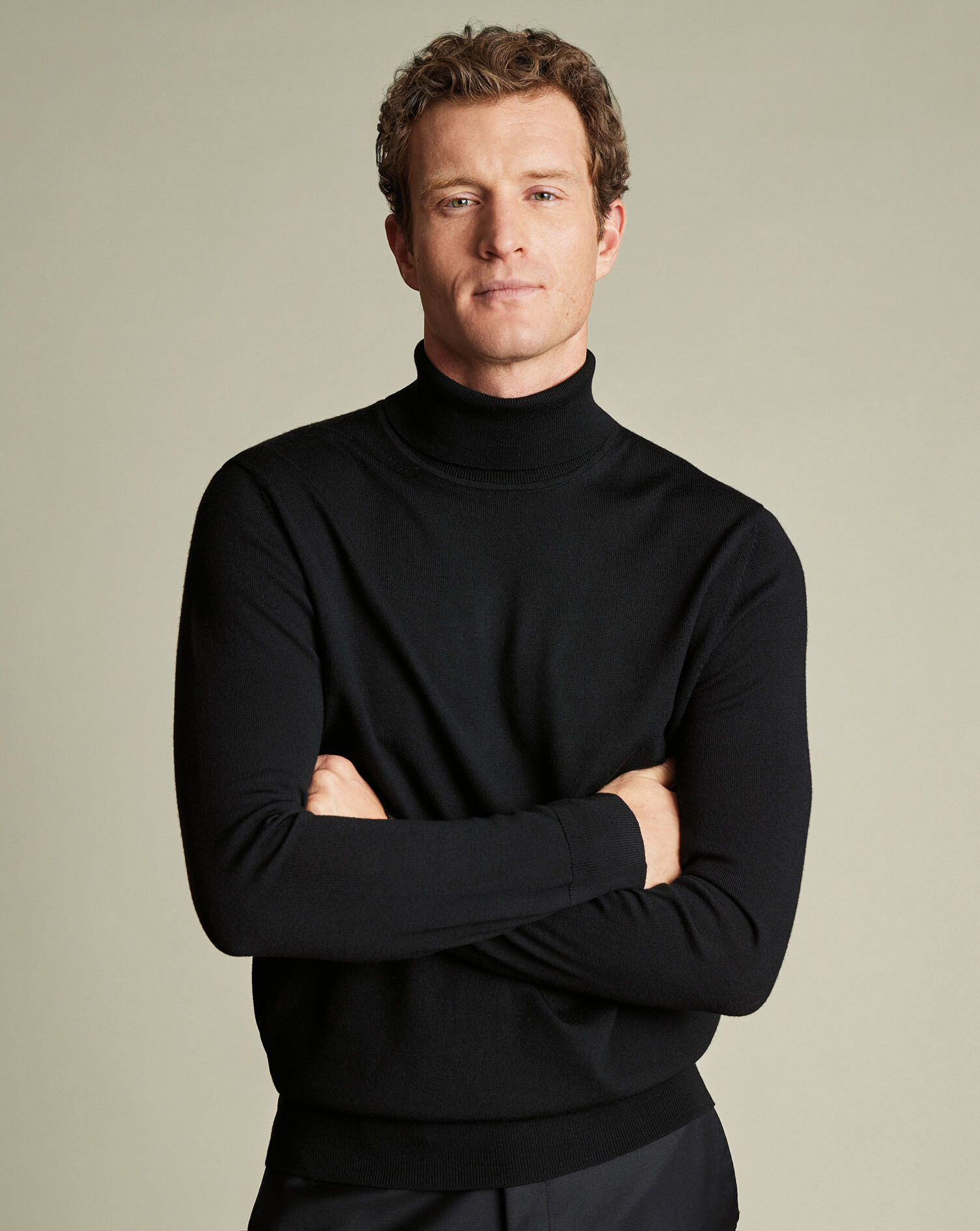 Merino Turtleneck Sweater - Black
