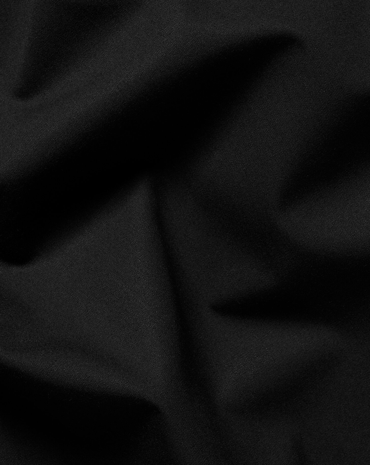 Spread Collar Non-Iron Poplin Shirt - Black