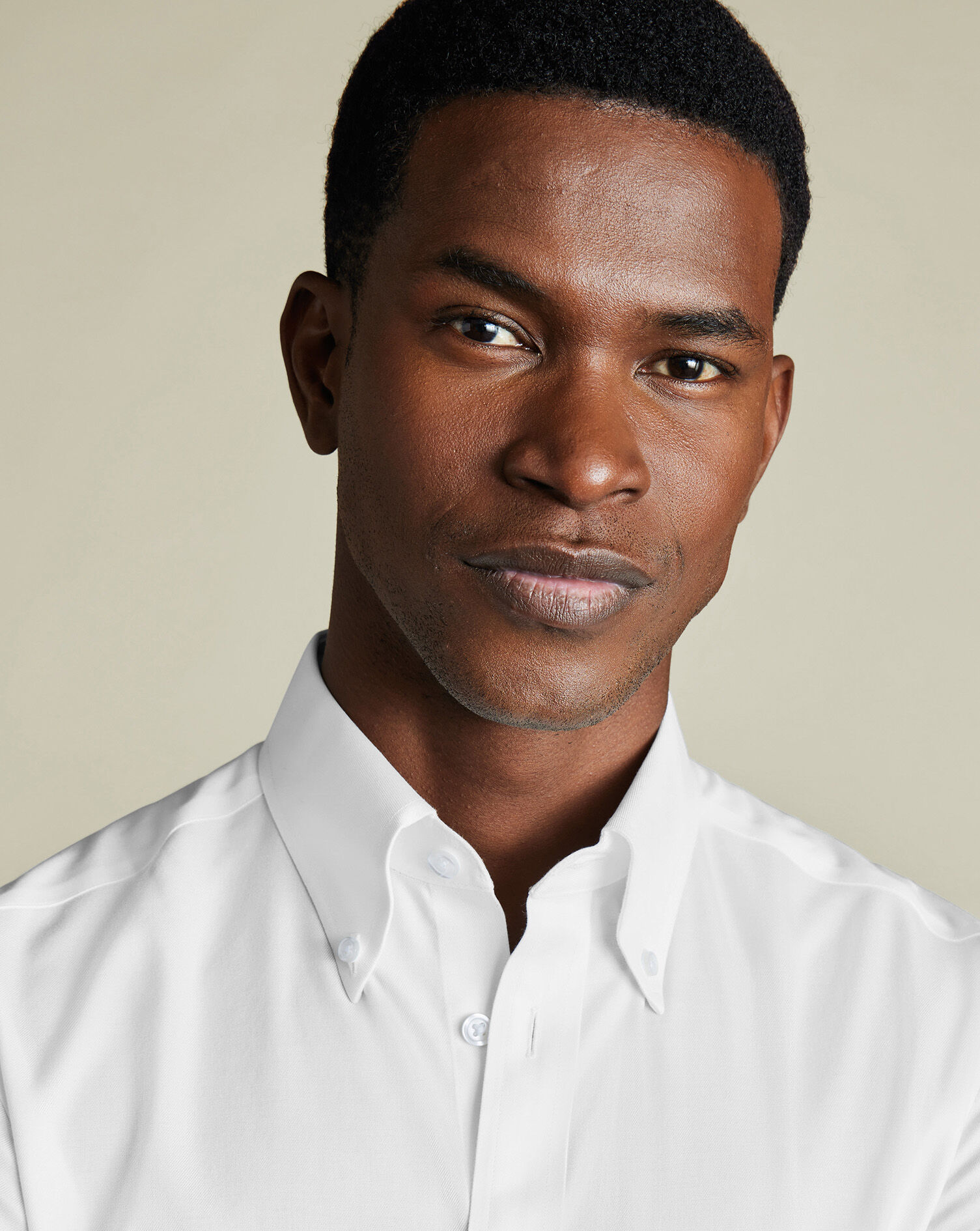 Button-Down Collar Non-Iron Twill Shirt - White