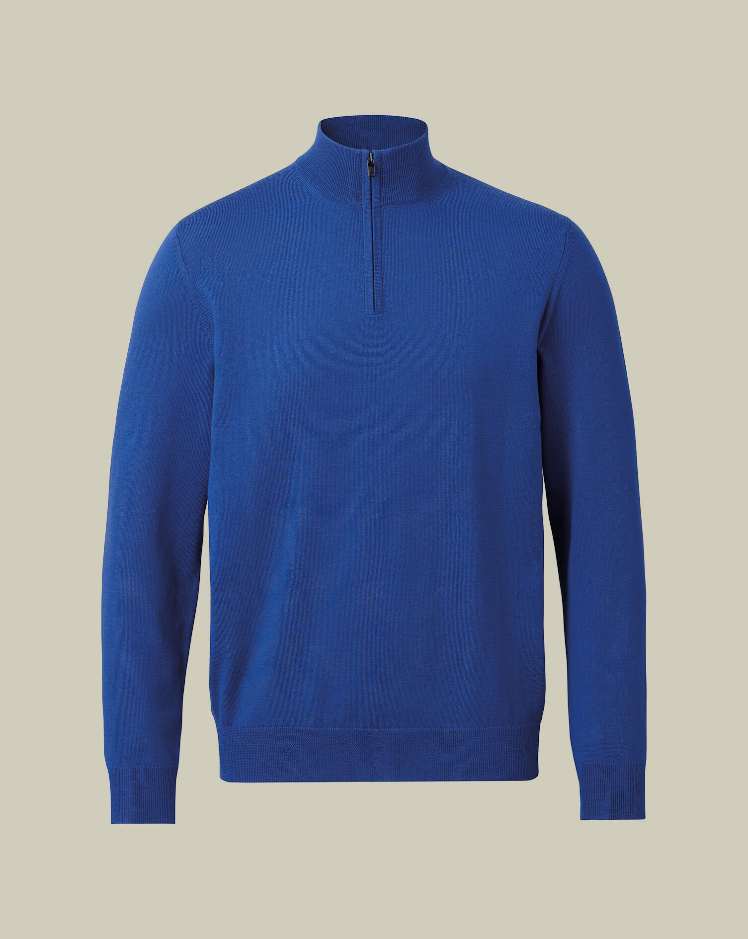 Merino Quarter Zip Sweater - Cobalt Blue