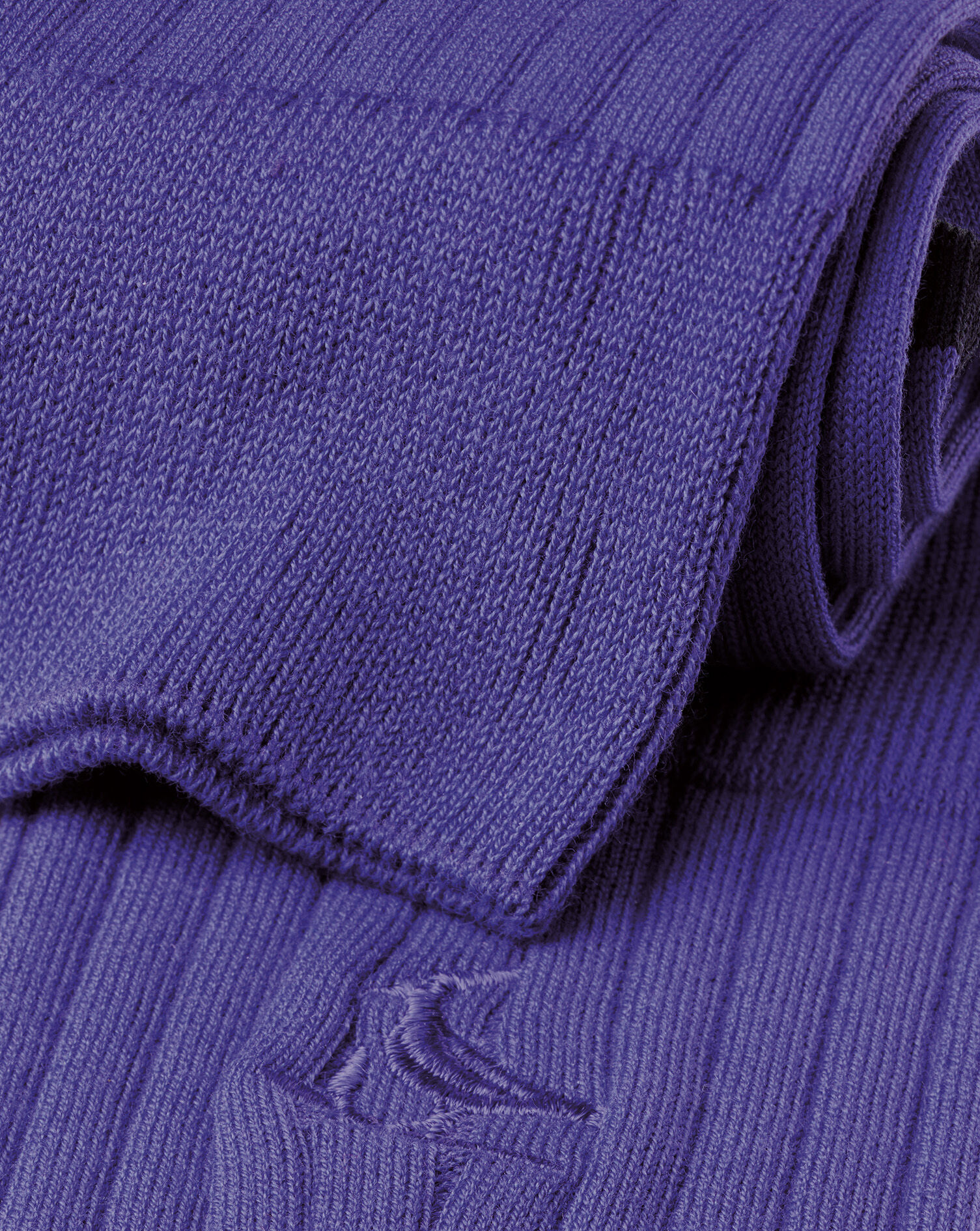 Cotton Rib Dress Socks - Purple 