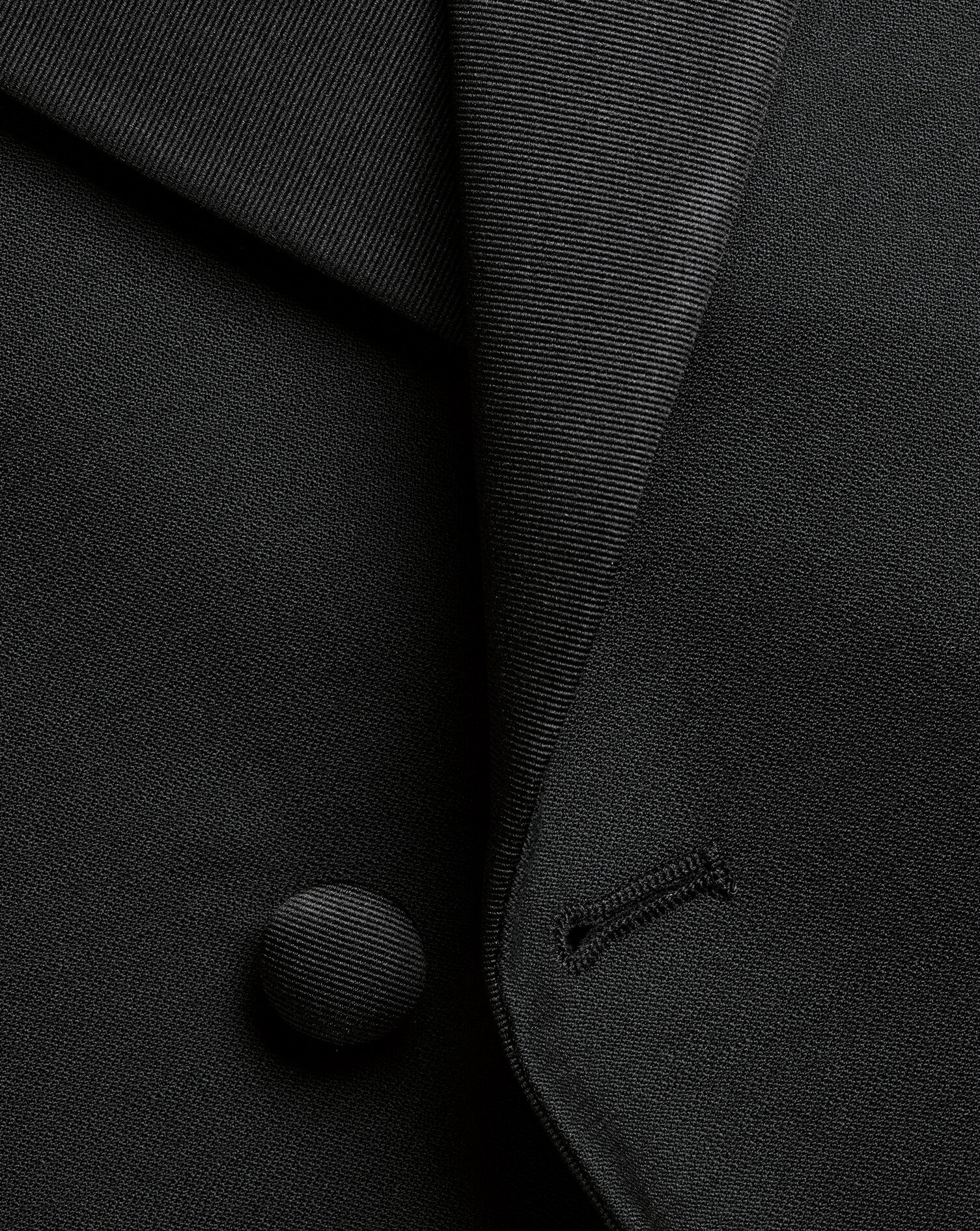 Double Breasted Tuxedo Jacket - Black