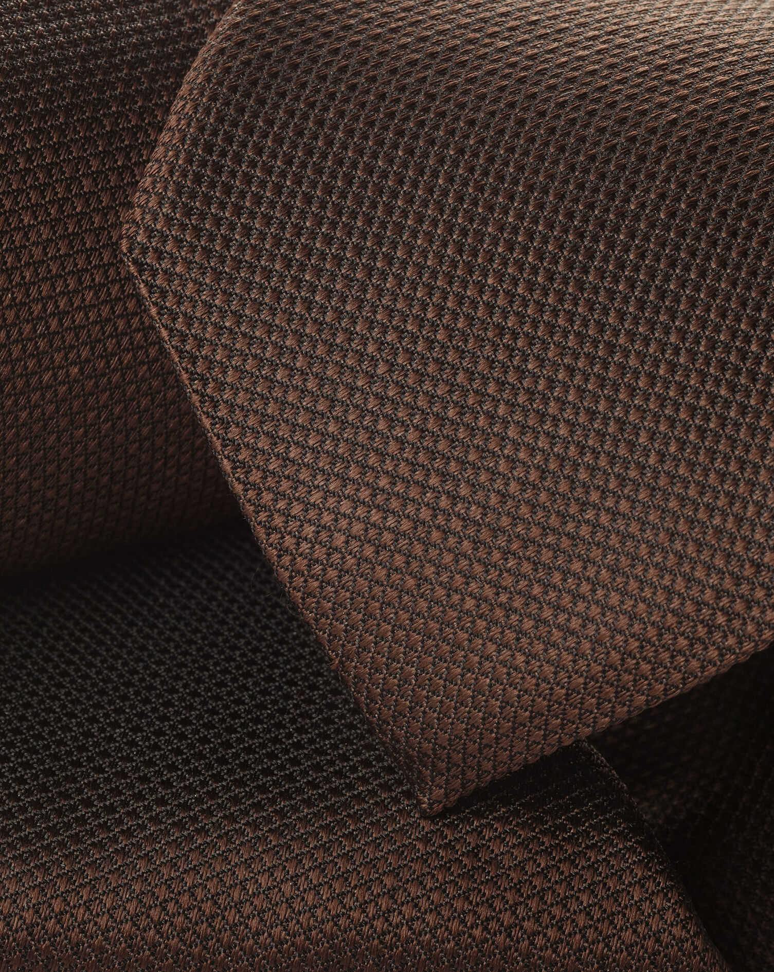 Silk Textured Tie - Chocolate Brown