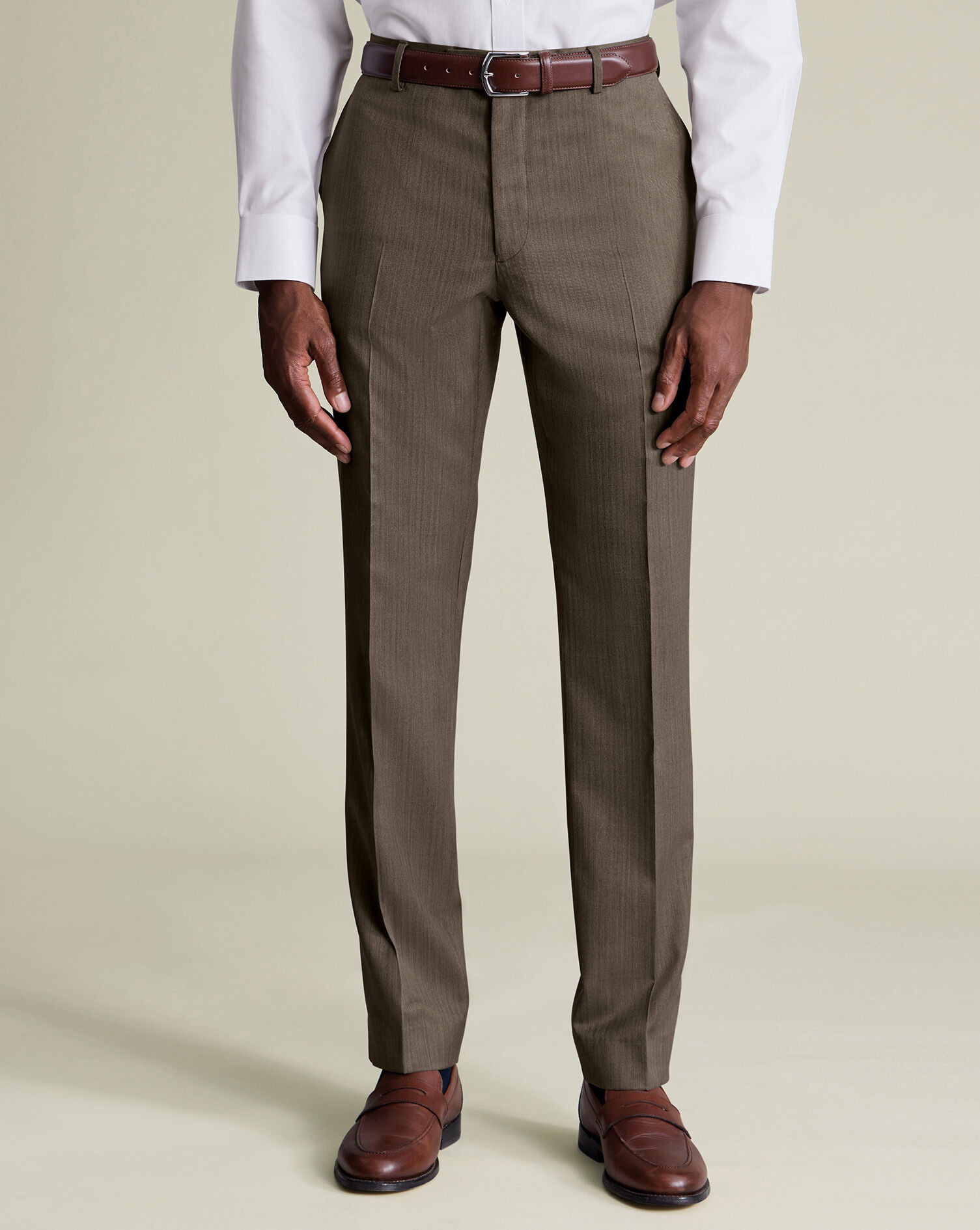 Ultimate Performance Herringbone Suit – Mocha