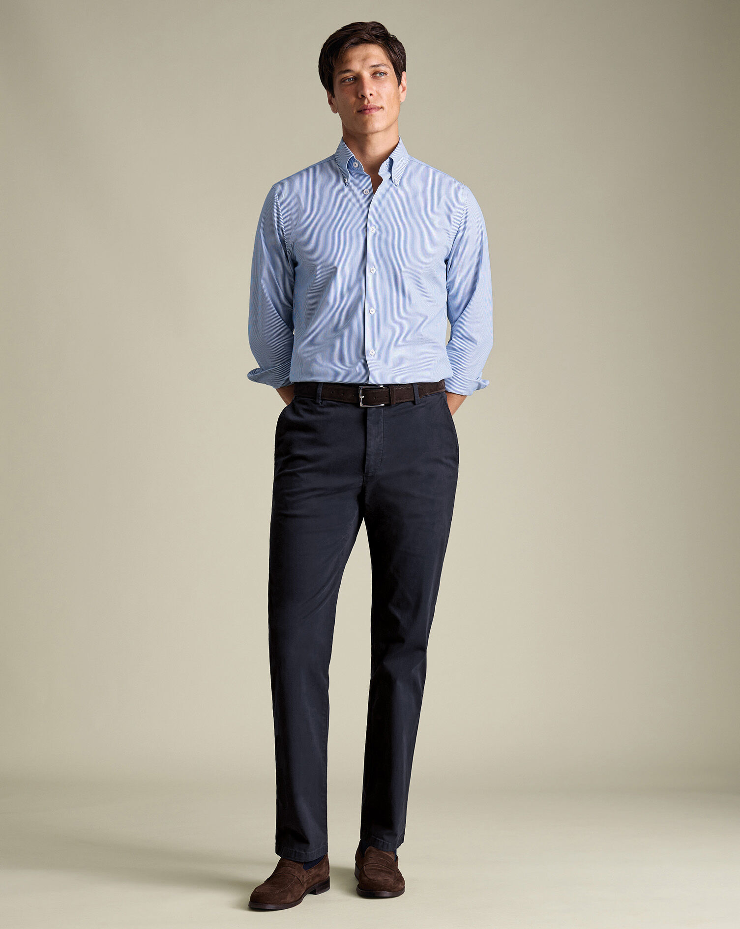 Washed Chinos - Navy