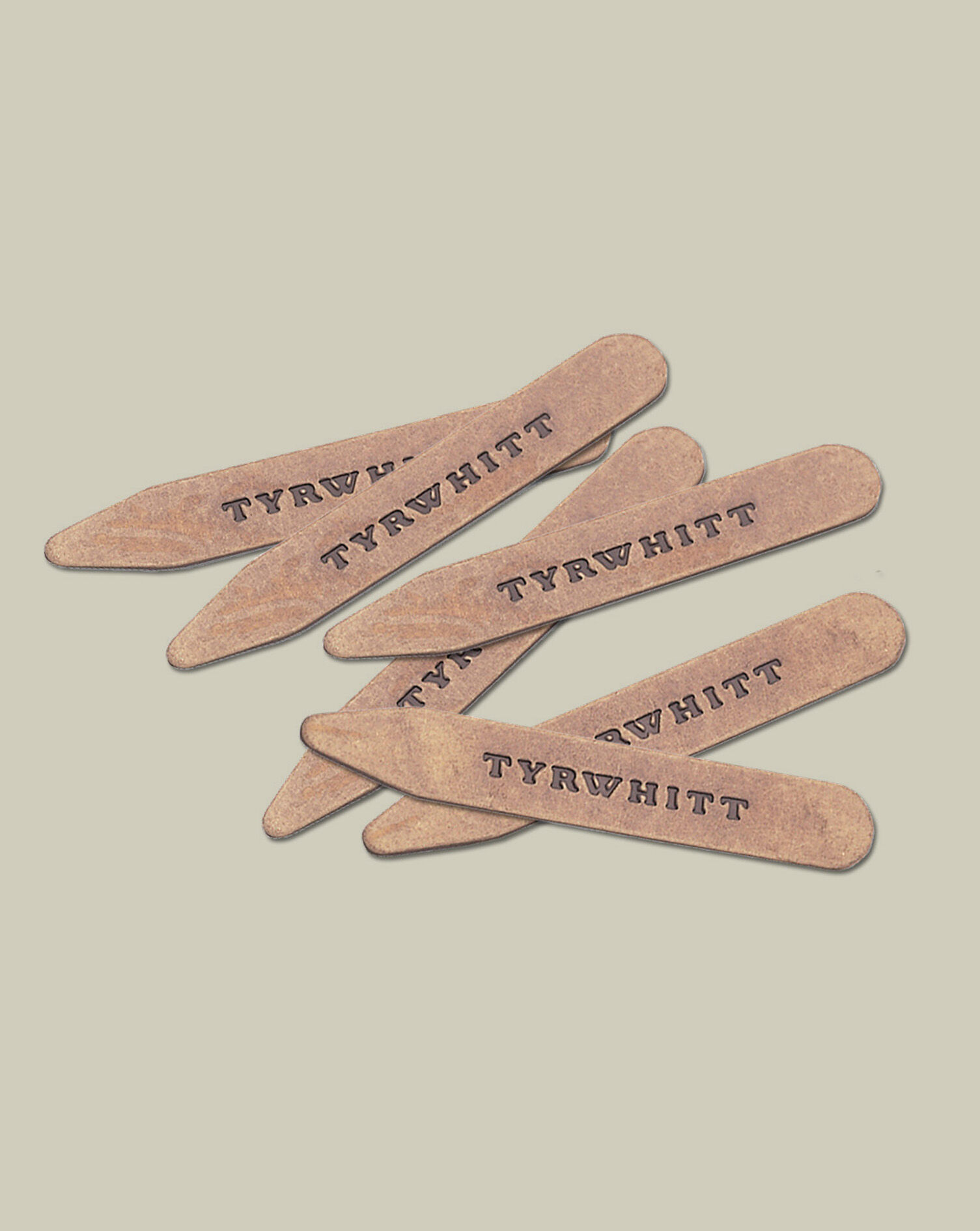 3 Pack Solid Brass Classic Collar Stays