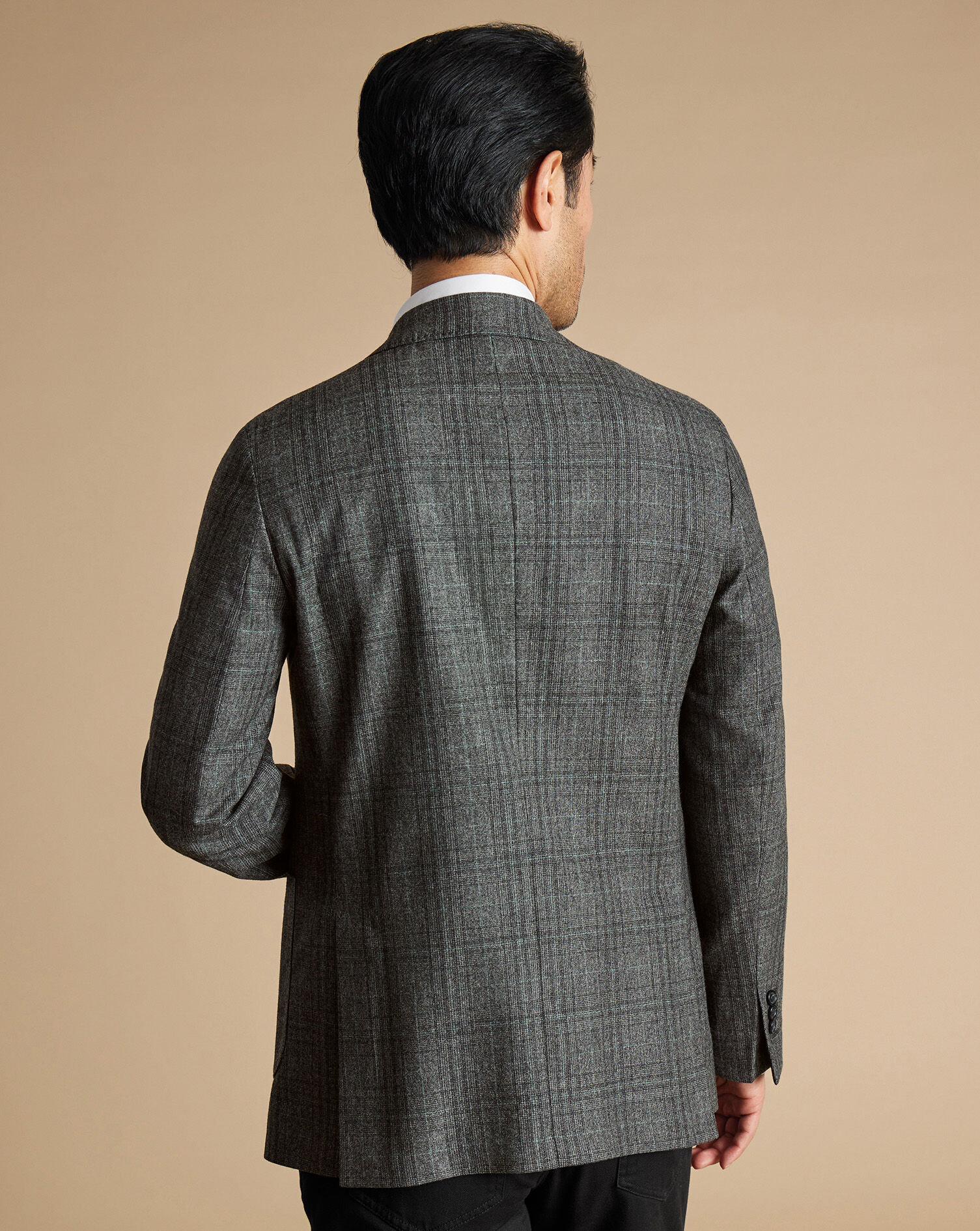 Italian Luxury Check Jacket - Dark Gray