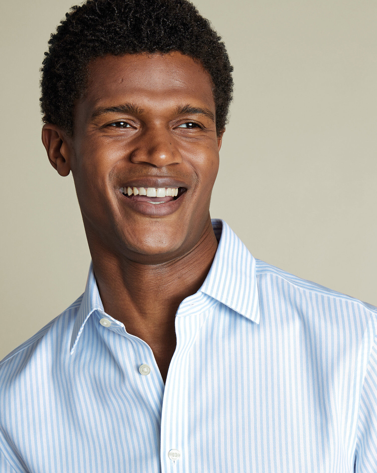 Non-Iron Royal Oxford Stripe Shirt - Sky Blue