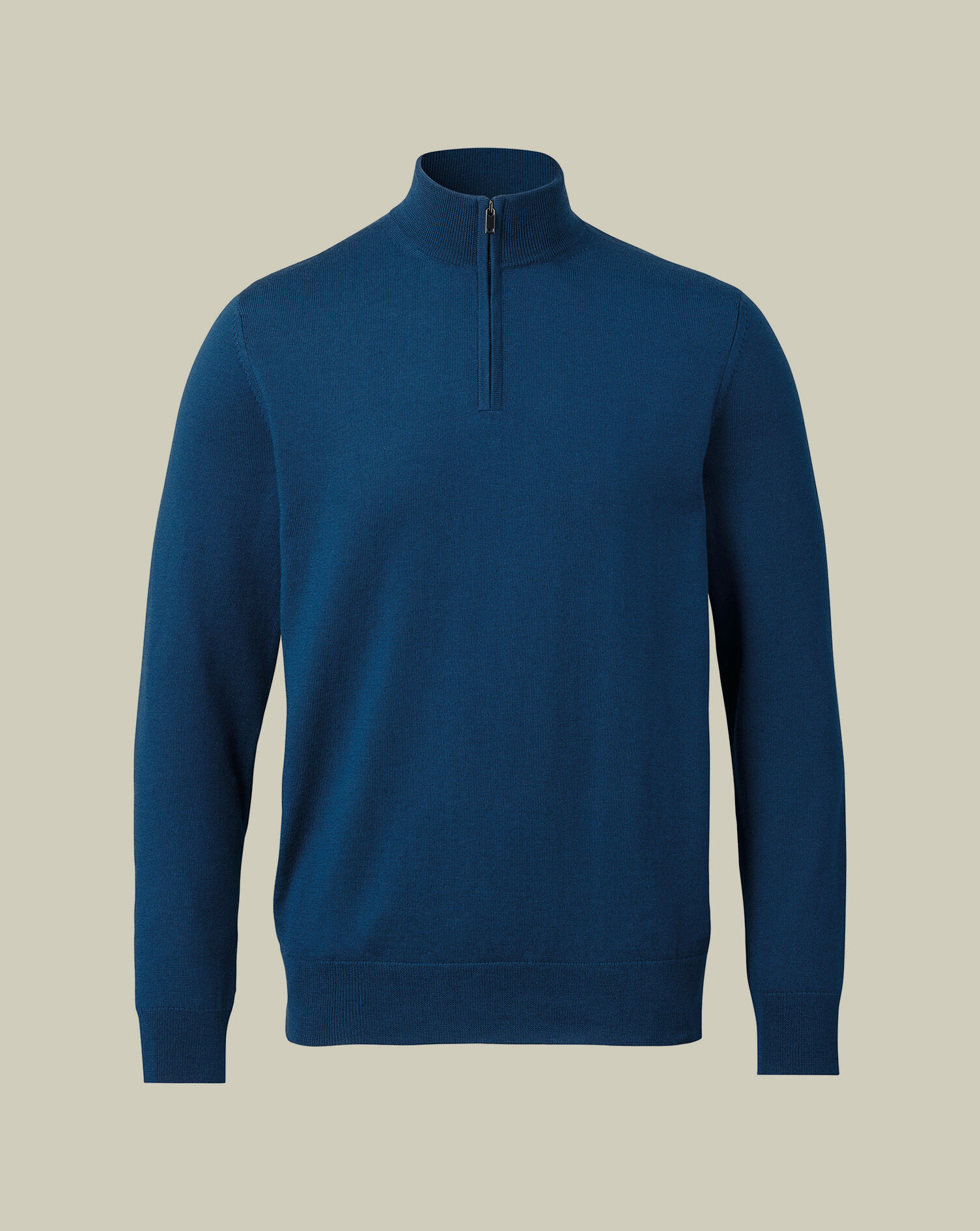 Merino Quarter Zip Sweater - Atlantic Blue