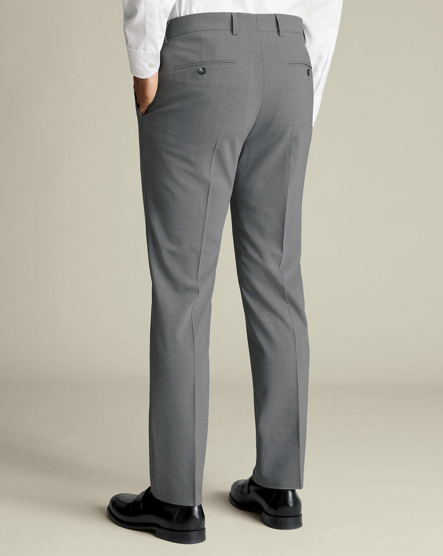 Wool Stretch Pants - Grey