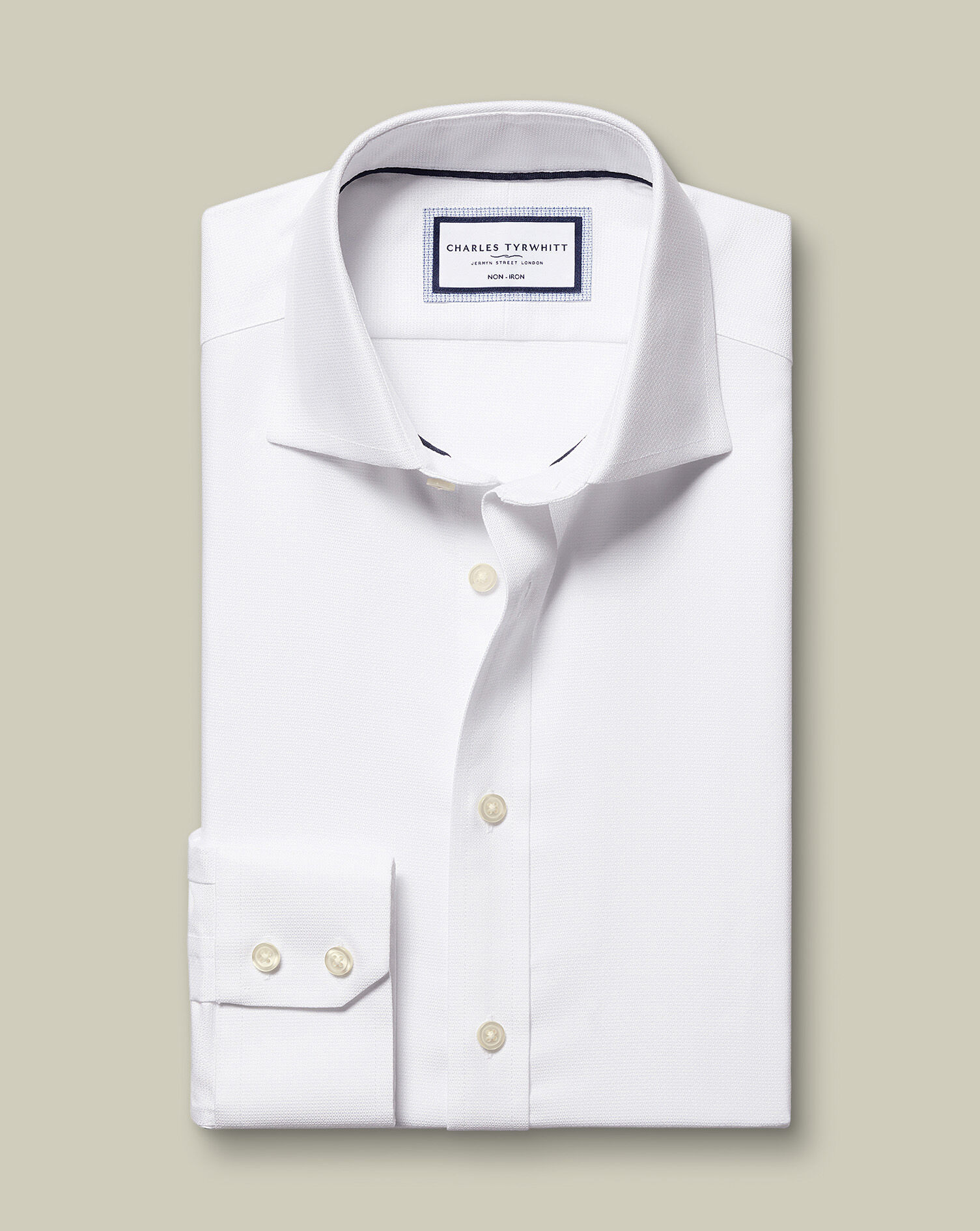 Non-Iron Westminster Weave Shirt - White