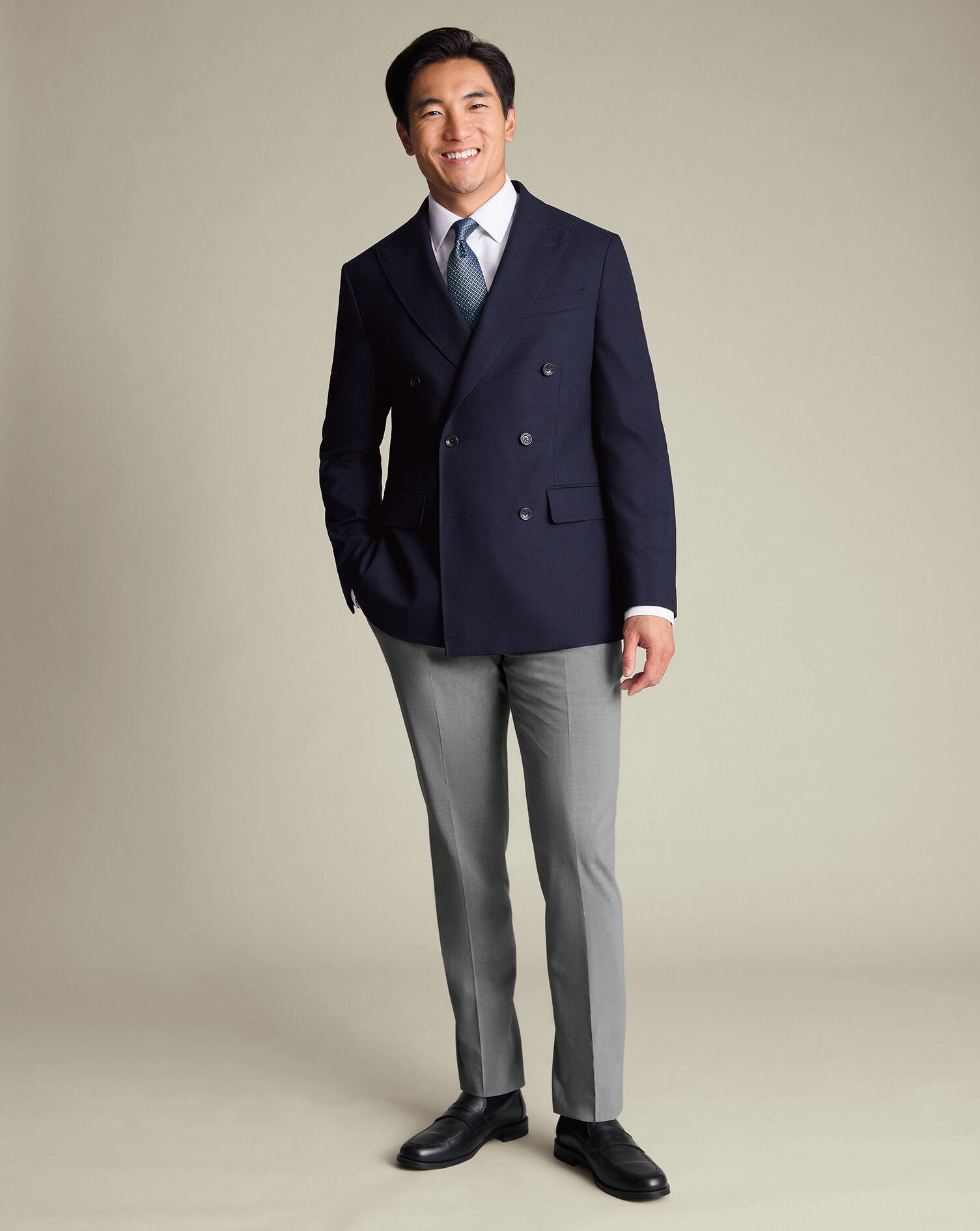 Double Breasted Proper Blazer - Navy