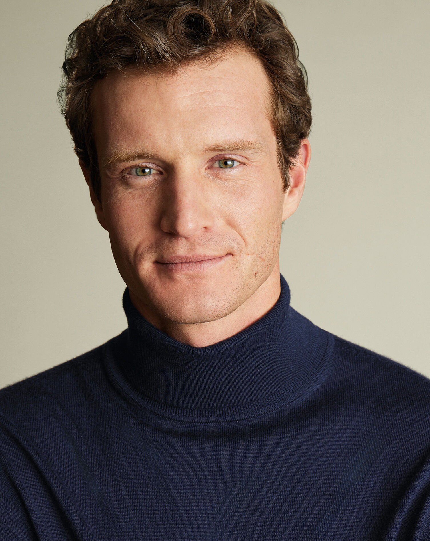 Merino Turtleneck Sweater - Navy