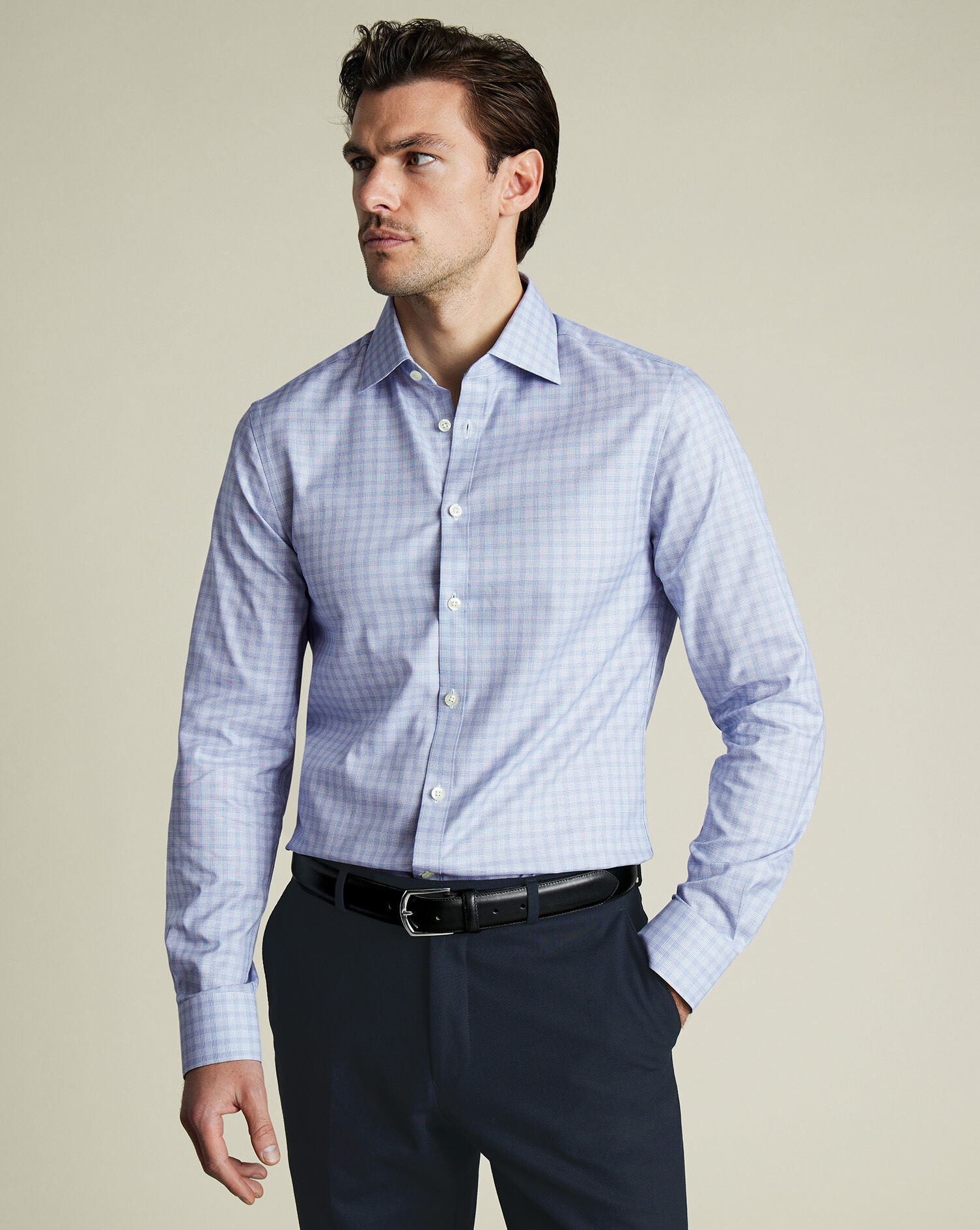 Luxury Check Shirt - Cobalt Blue