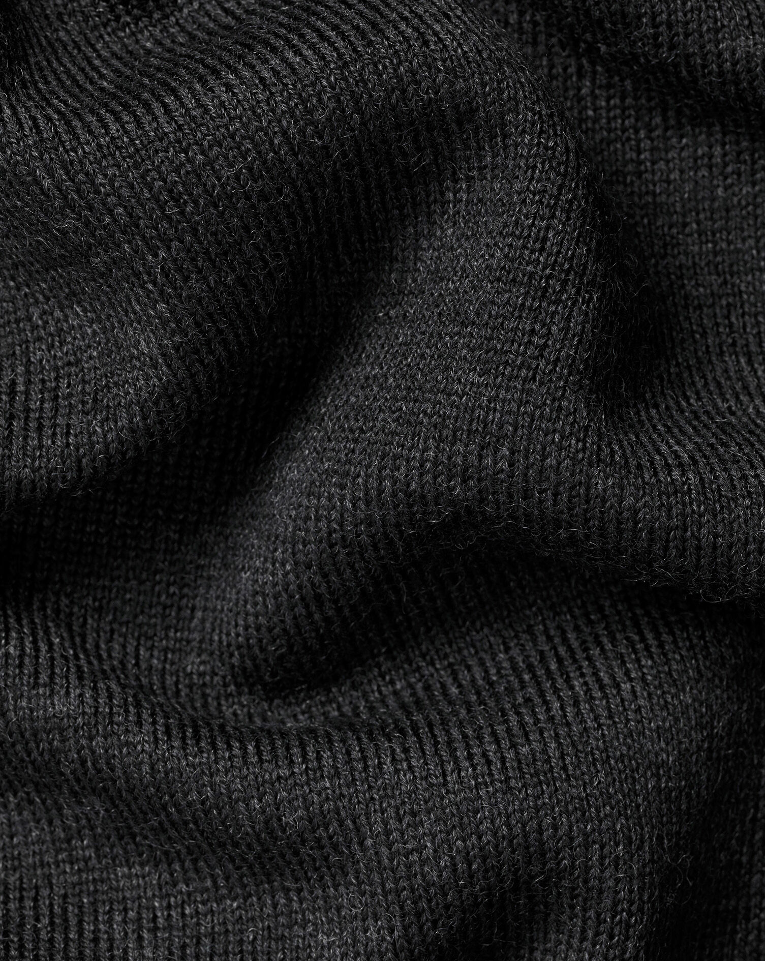 Pure Merino V-Neck Sweater - Charcoal Gray