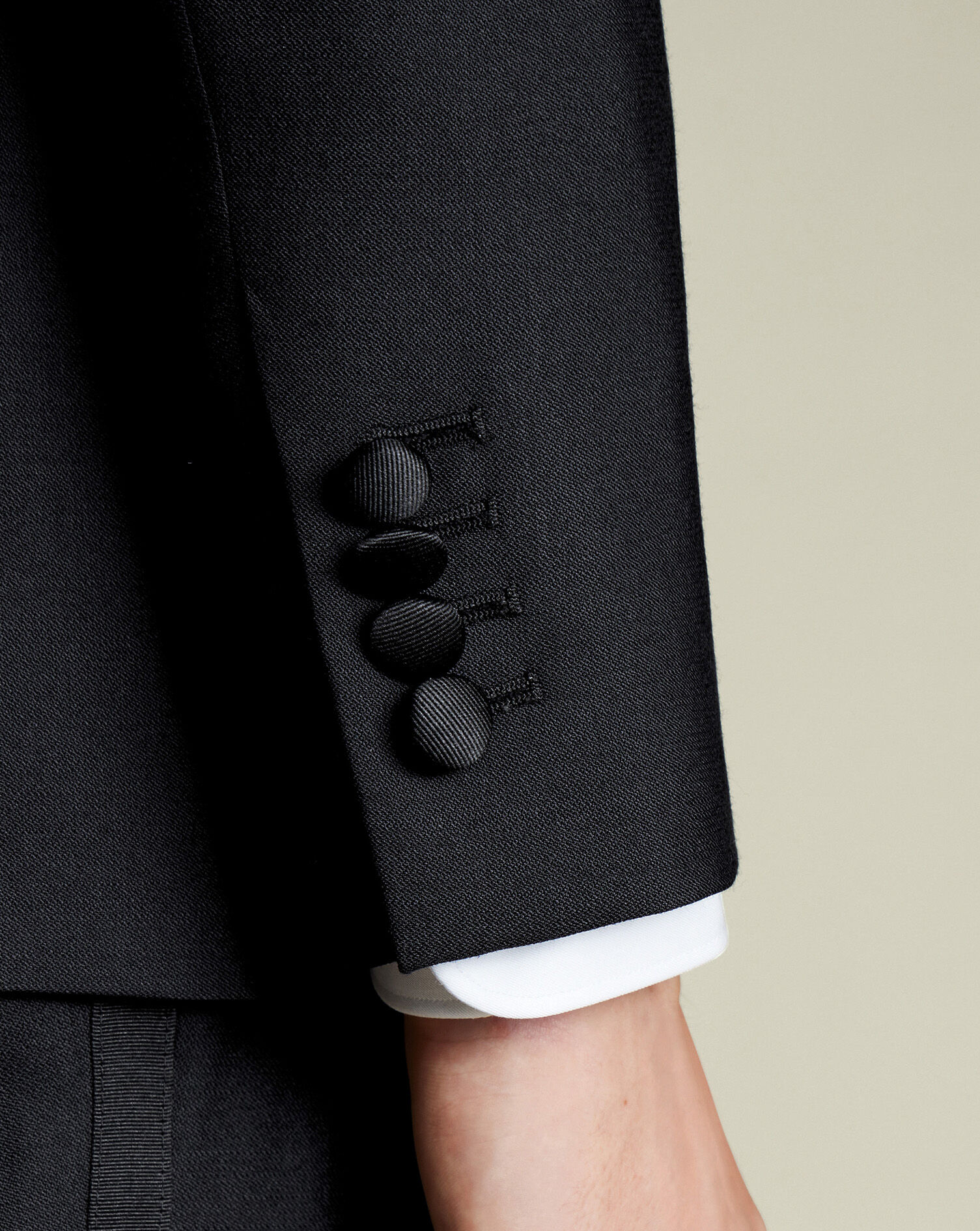 Double Breasted Tuxedo Jacket  - Black