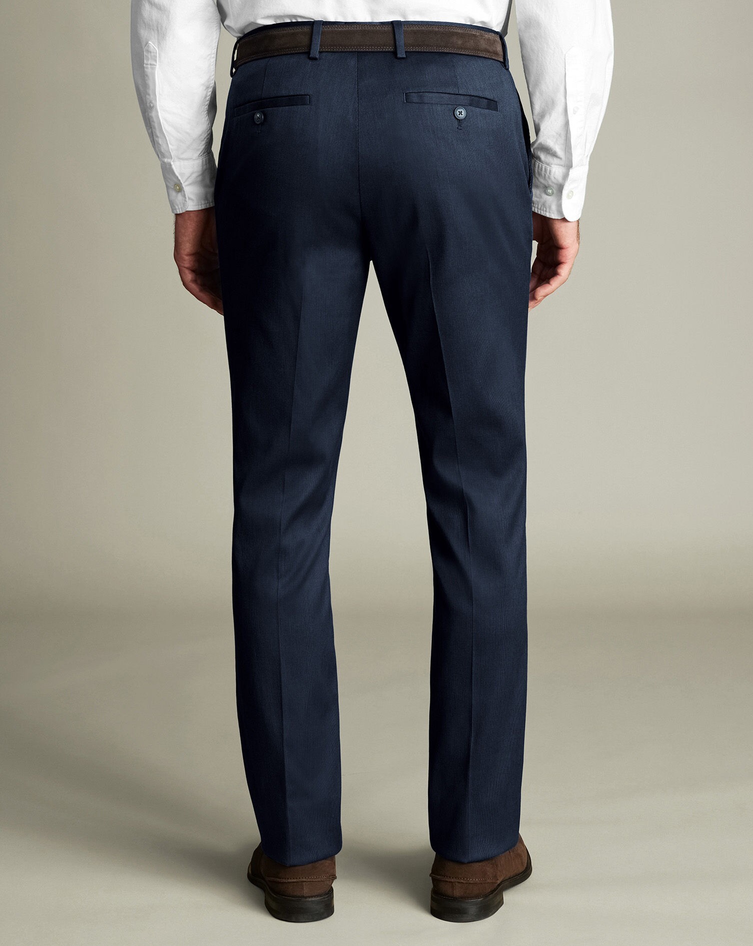 Smart Stretch Texture Pants - Denim Blue
