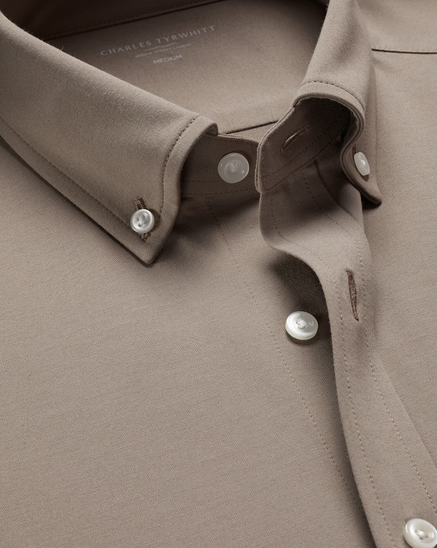 Performance Stretch Jersey Shirt - Mocha
