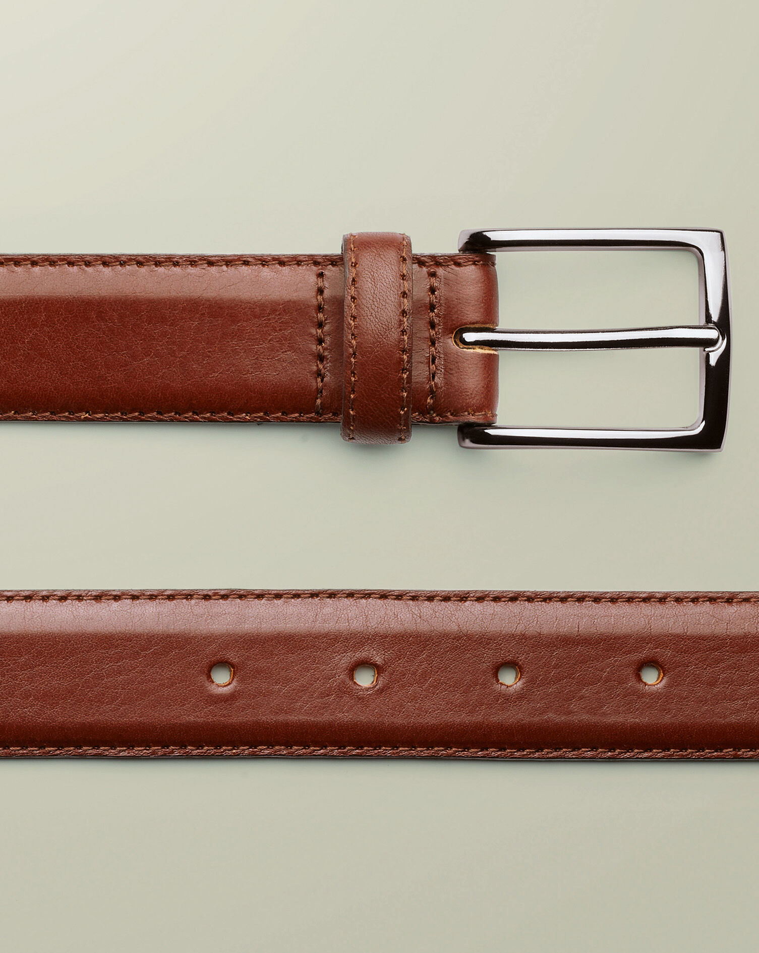 Formal Leather Belt - Dark Tan