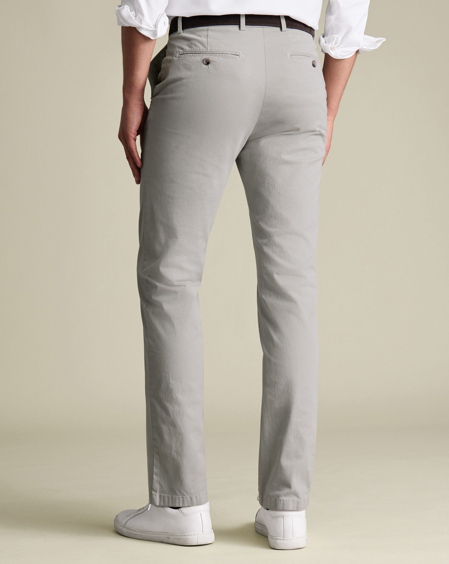 Washed Chinos - Silver Gray