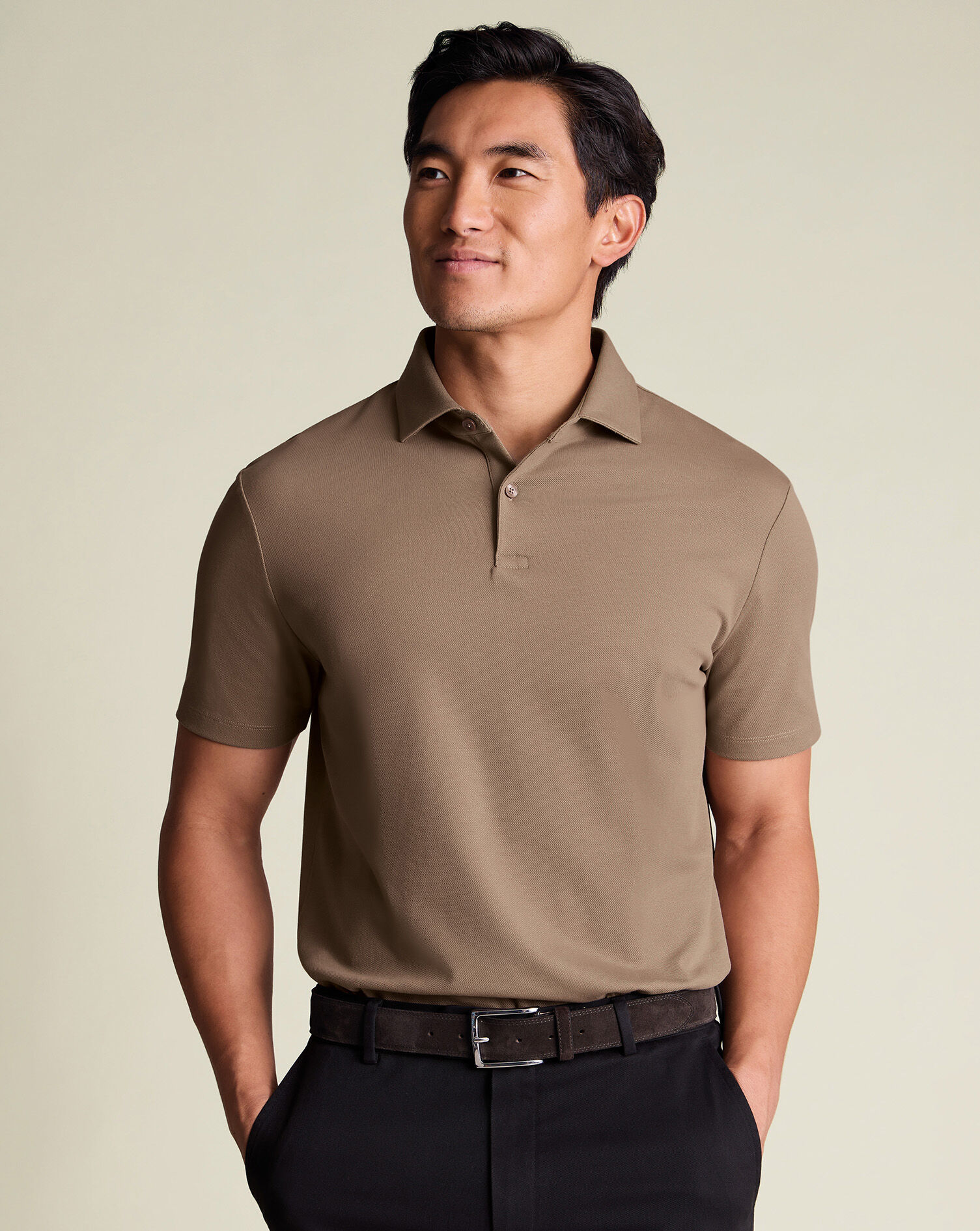 Smart Pique Polo - Camel