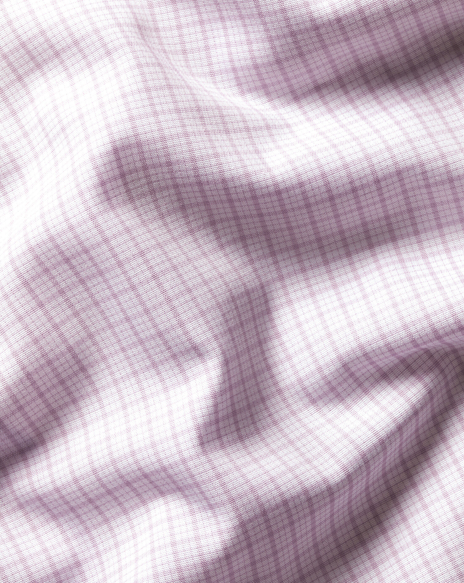 Non-Iron Poplin Check Shirt - Lilac