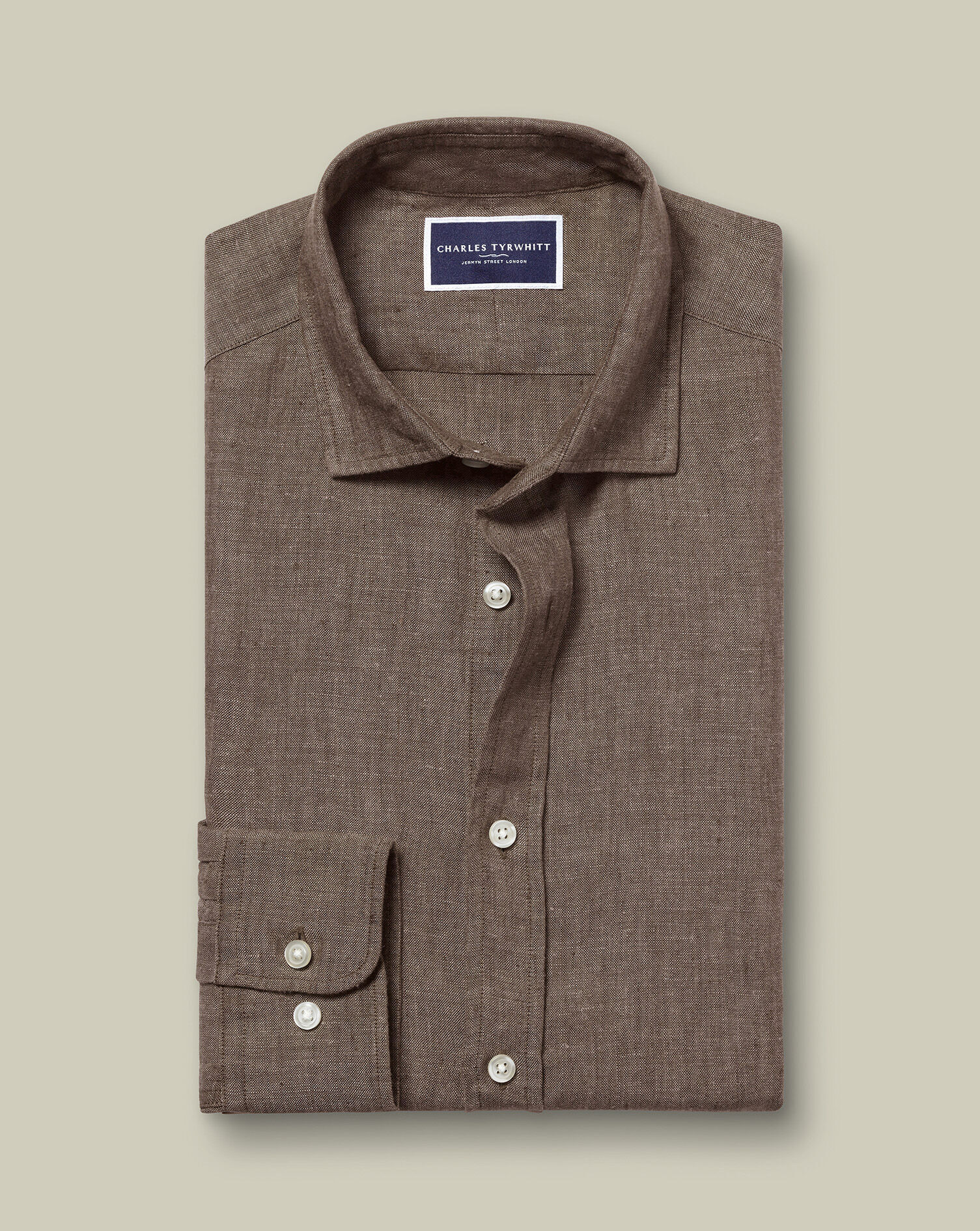 Pure Linen Shirt - Mocha
