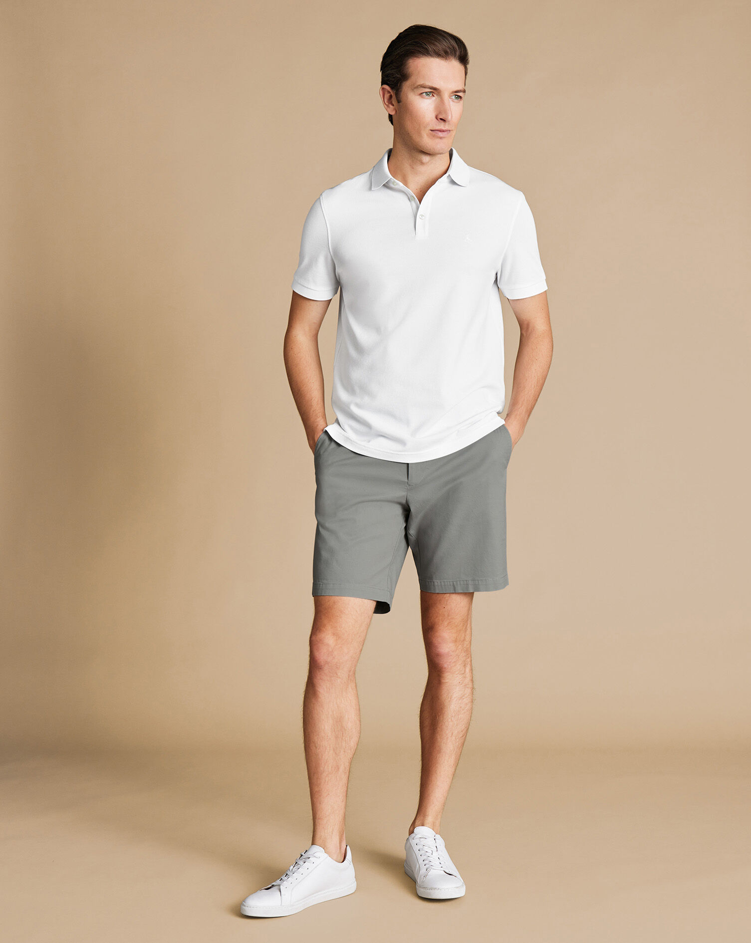 Cotton Shorts - Light Gray