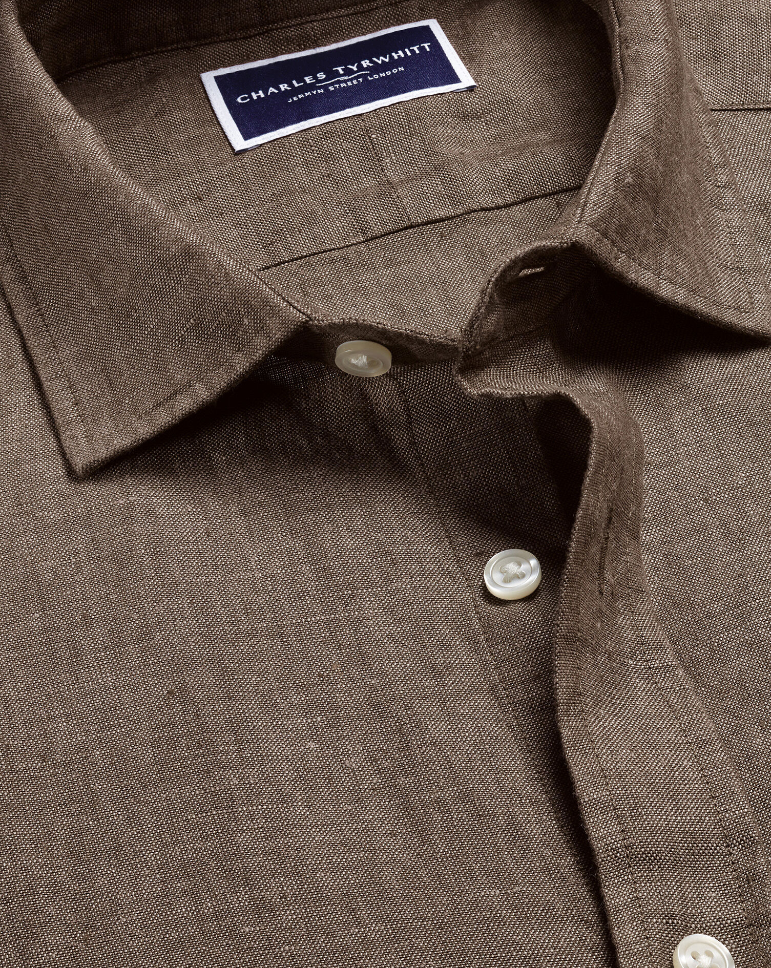 Pure Linen Shirt - Mocha