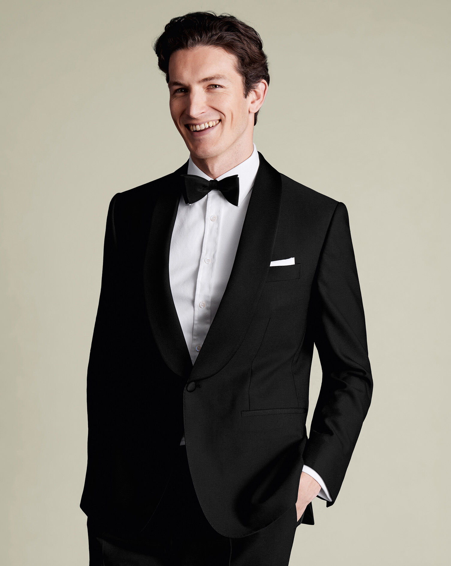 Shawl Lapel Tuxedo Jacket - Black