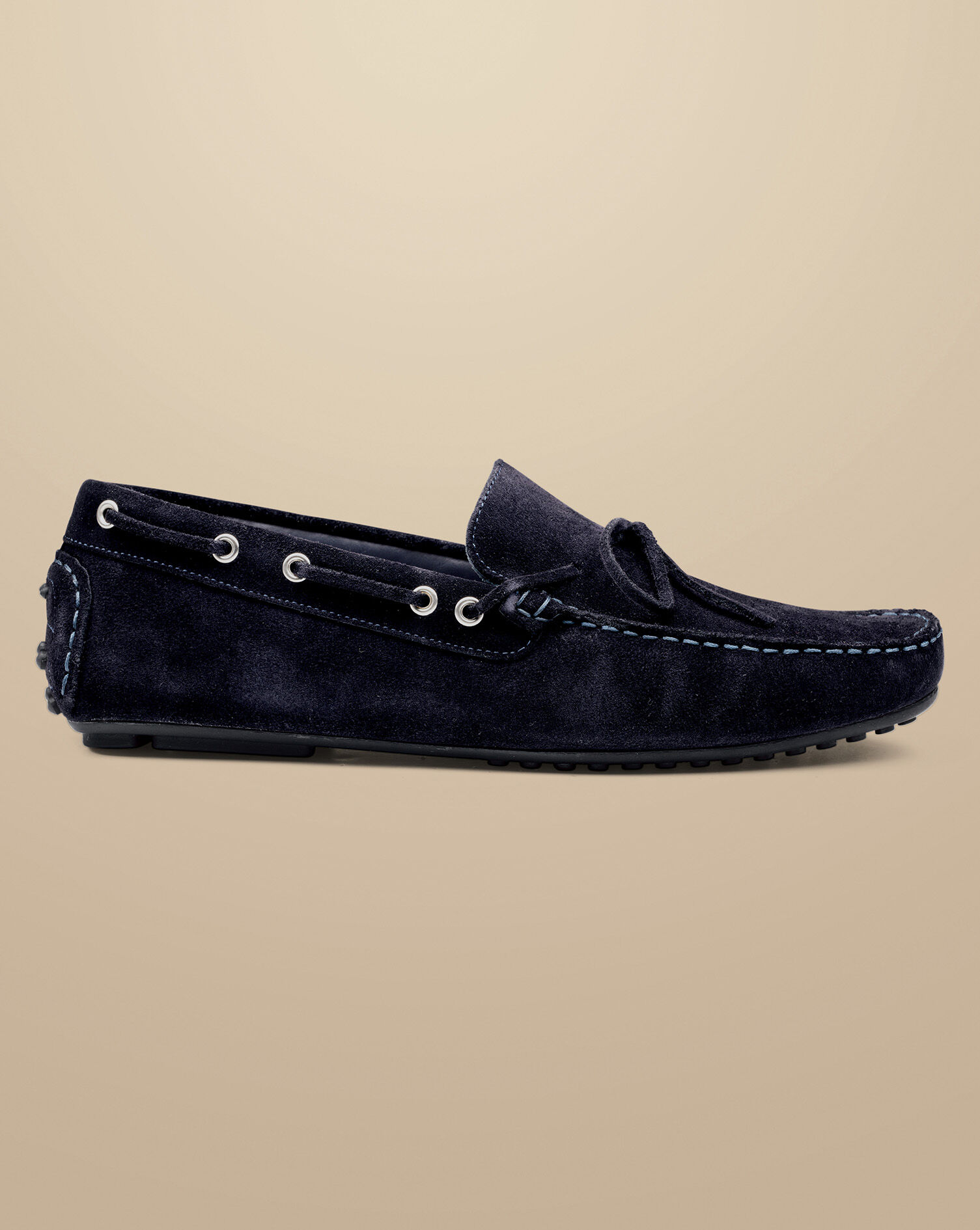 Suede Driving Loafers - Navy