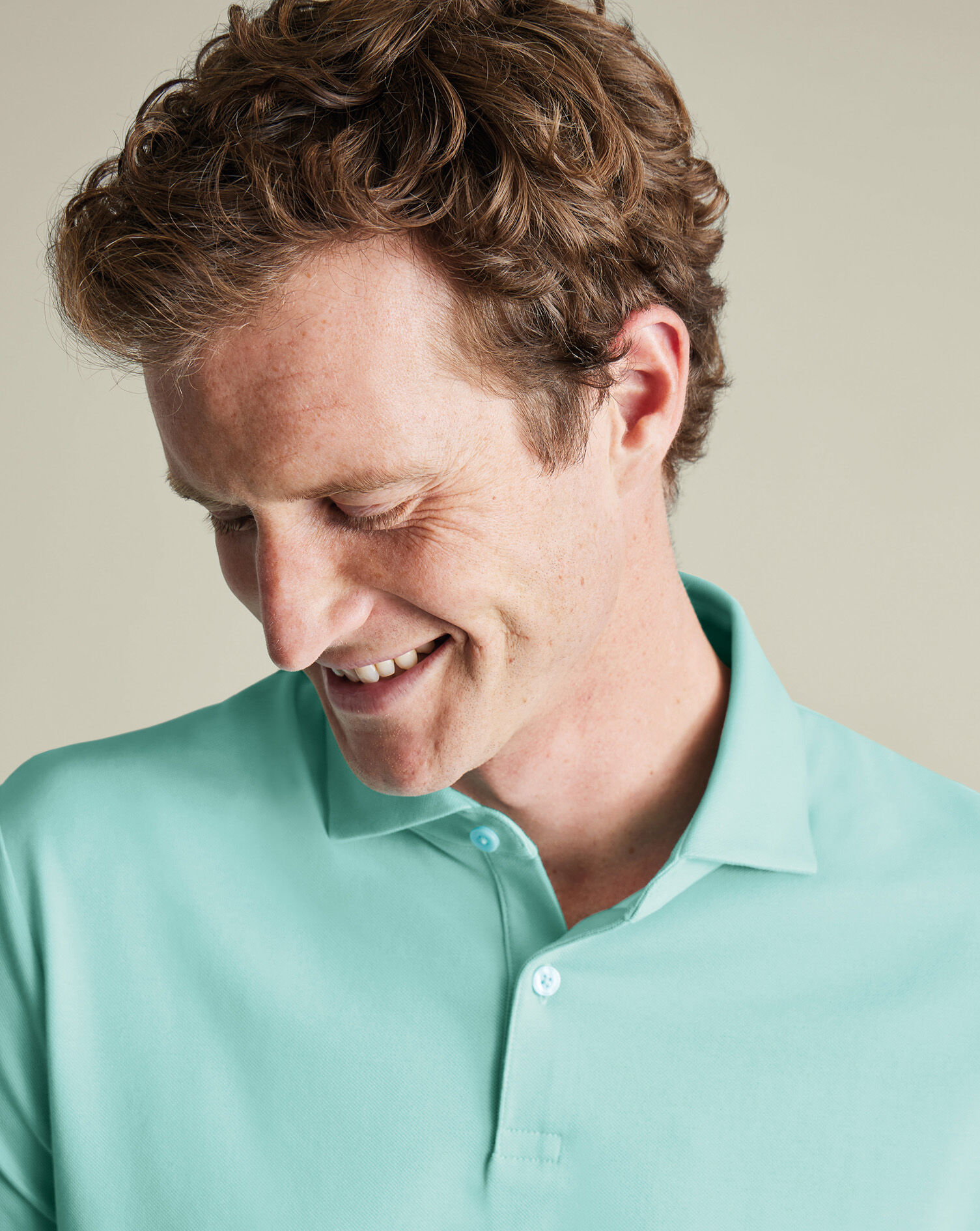 Smart Pique Polo - Aqua Green