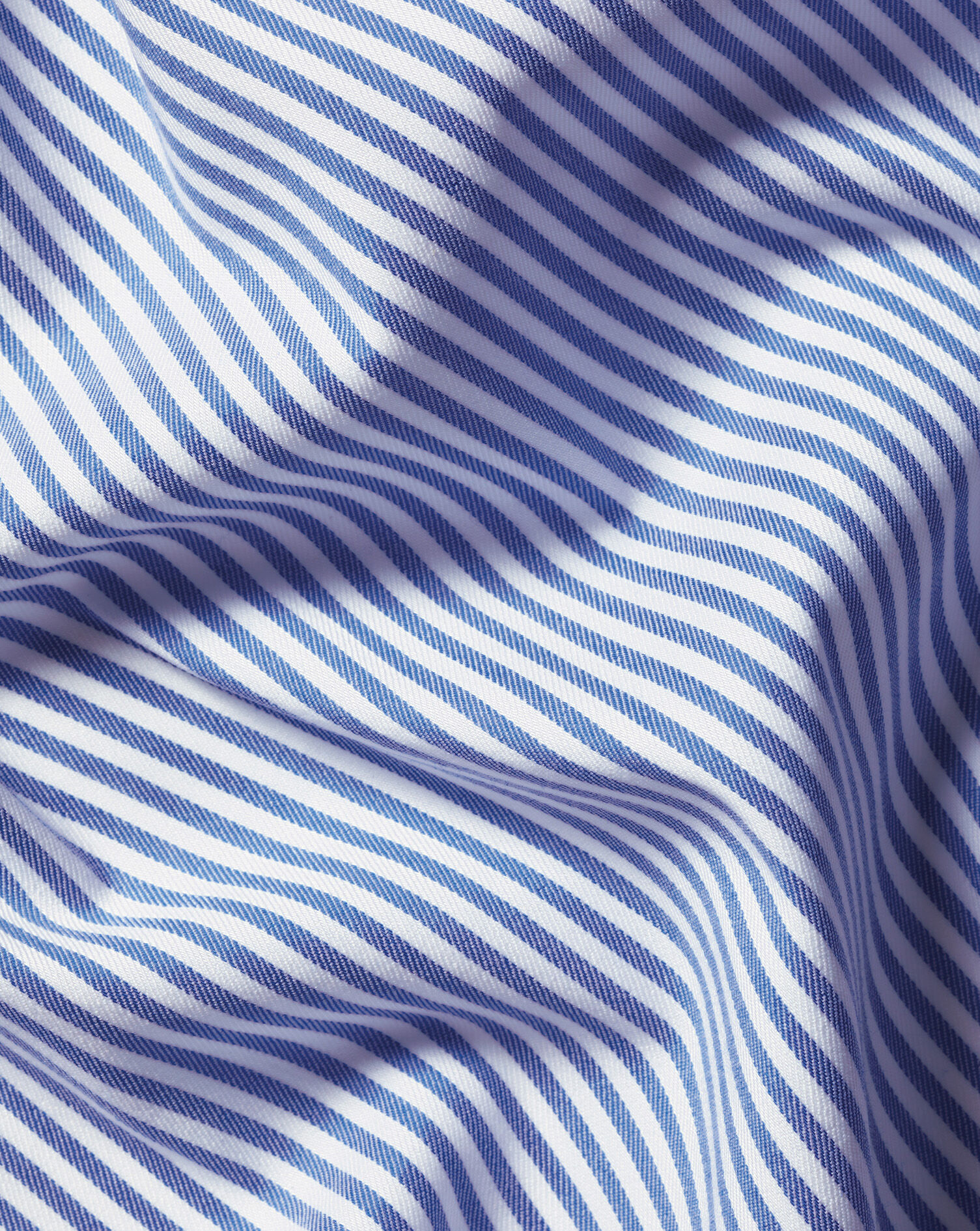 Non-Iron Performance Twill Stripe Shirt - Royal Blue