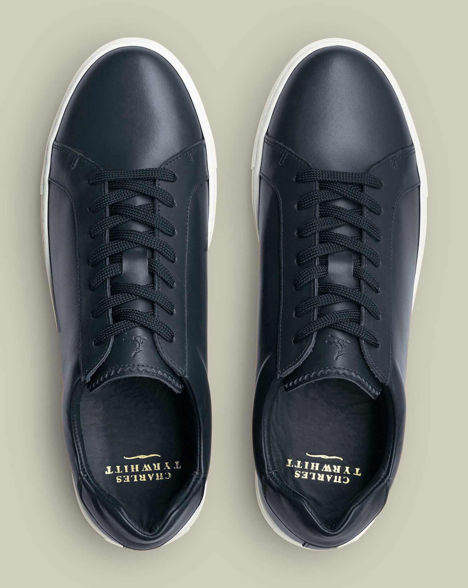 Leather Sneakers - Navy