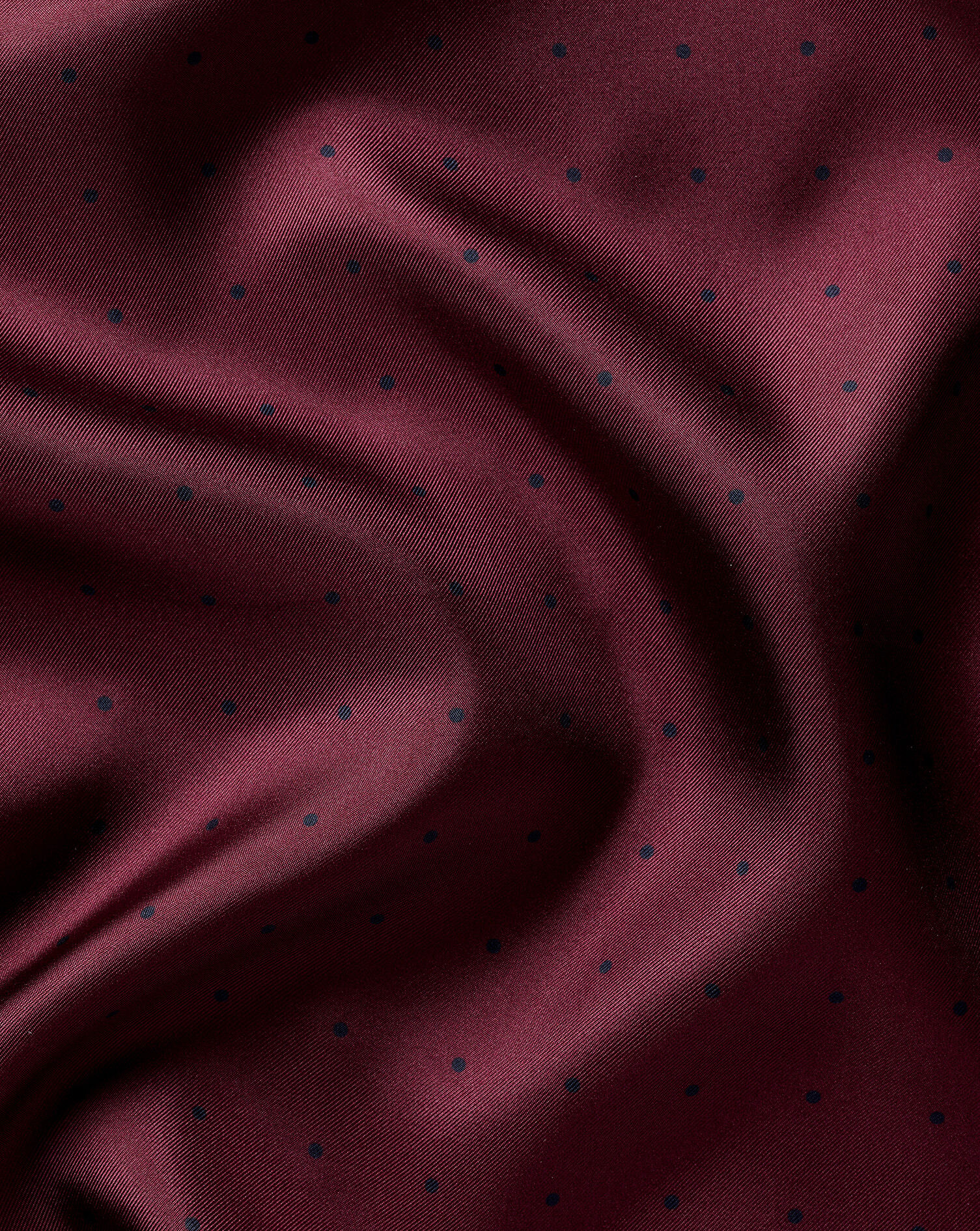 Silk Spot Pocket Square - Maroon Red