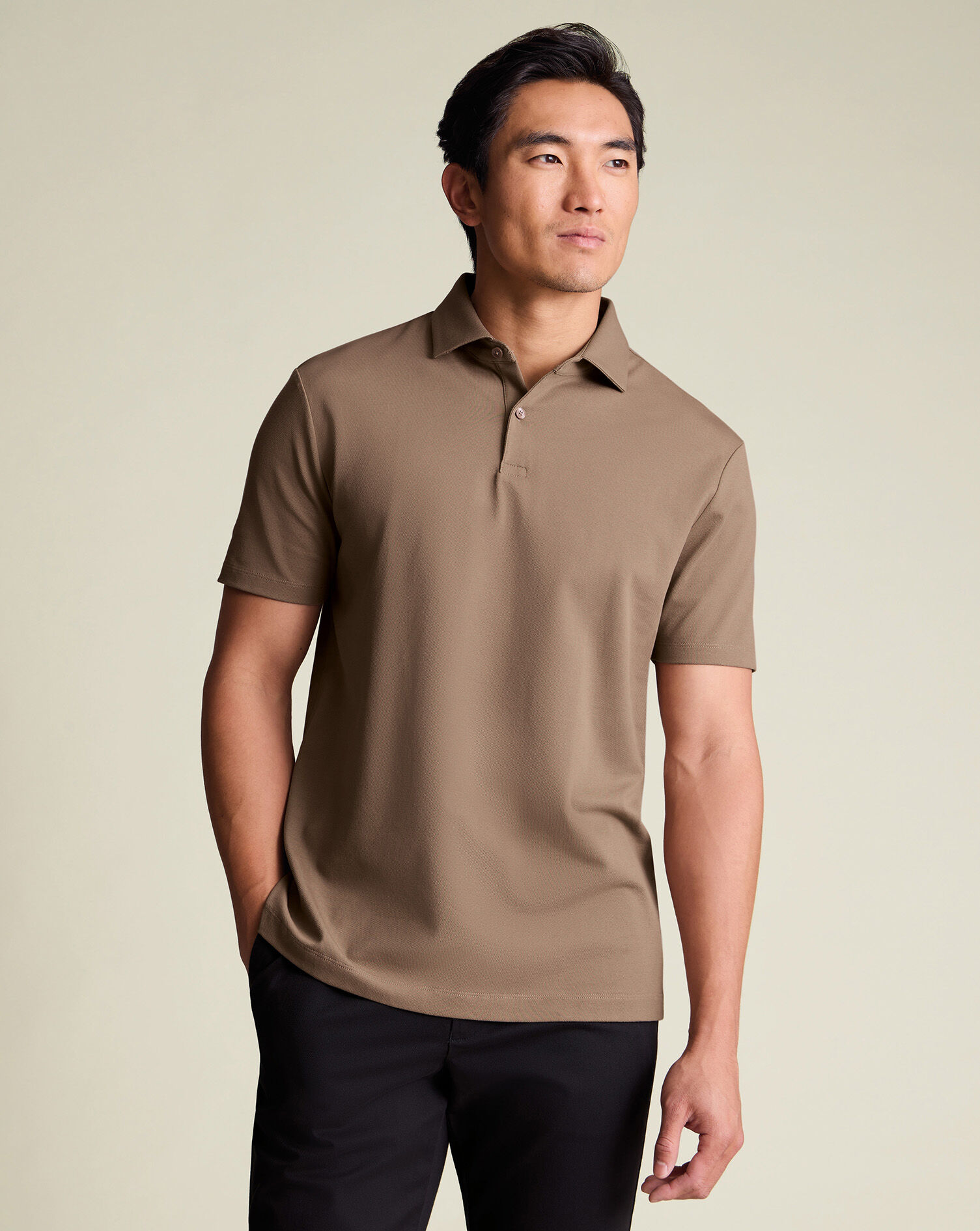 Smart Pique Polo - Camel